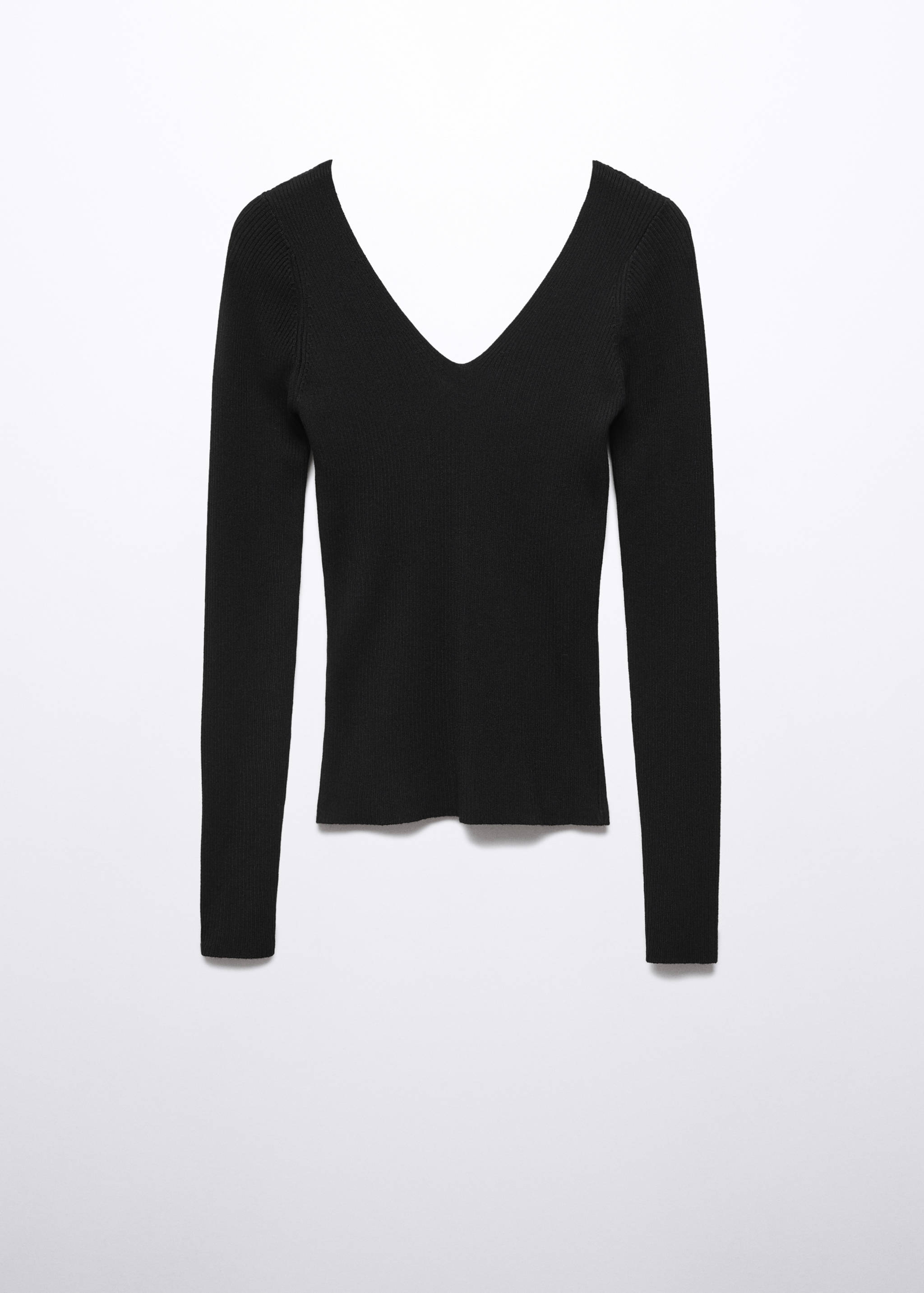 Rückenfreier Pullover mit Rippmuster - Artikel ohne Model