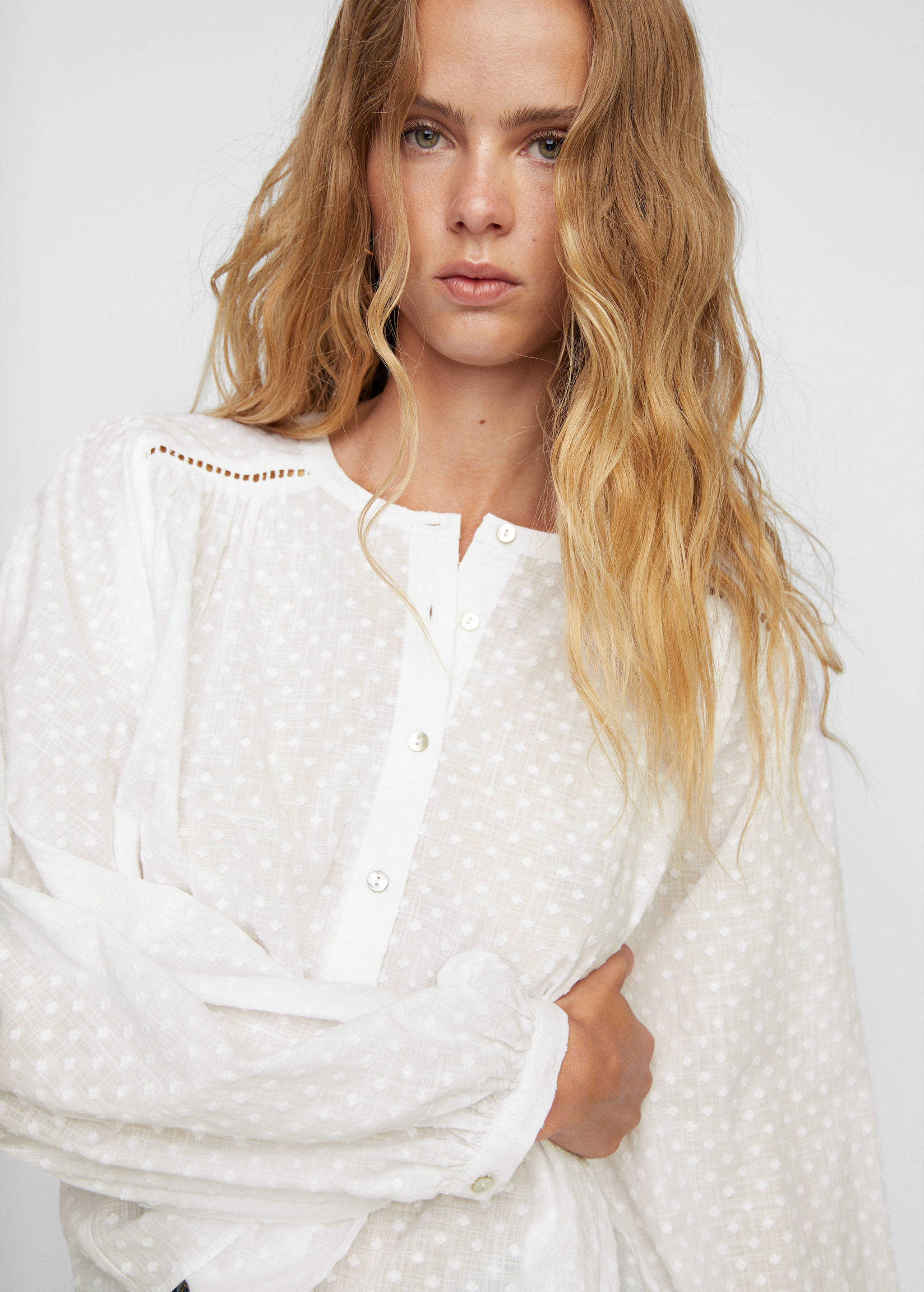 Blusa algodón plumeti - Detalle del artículo 1