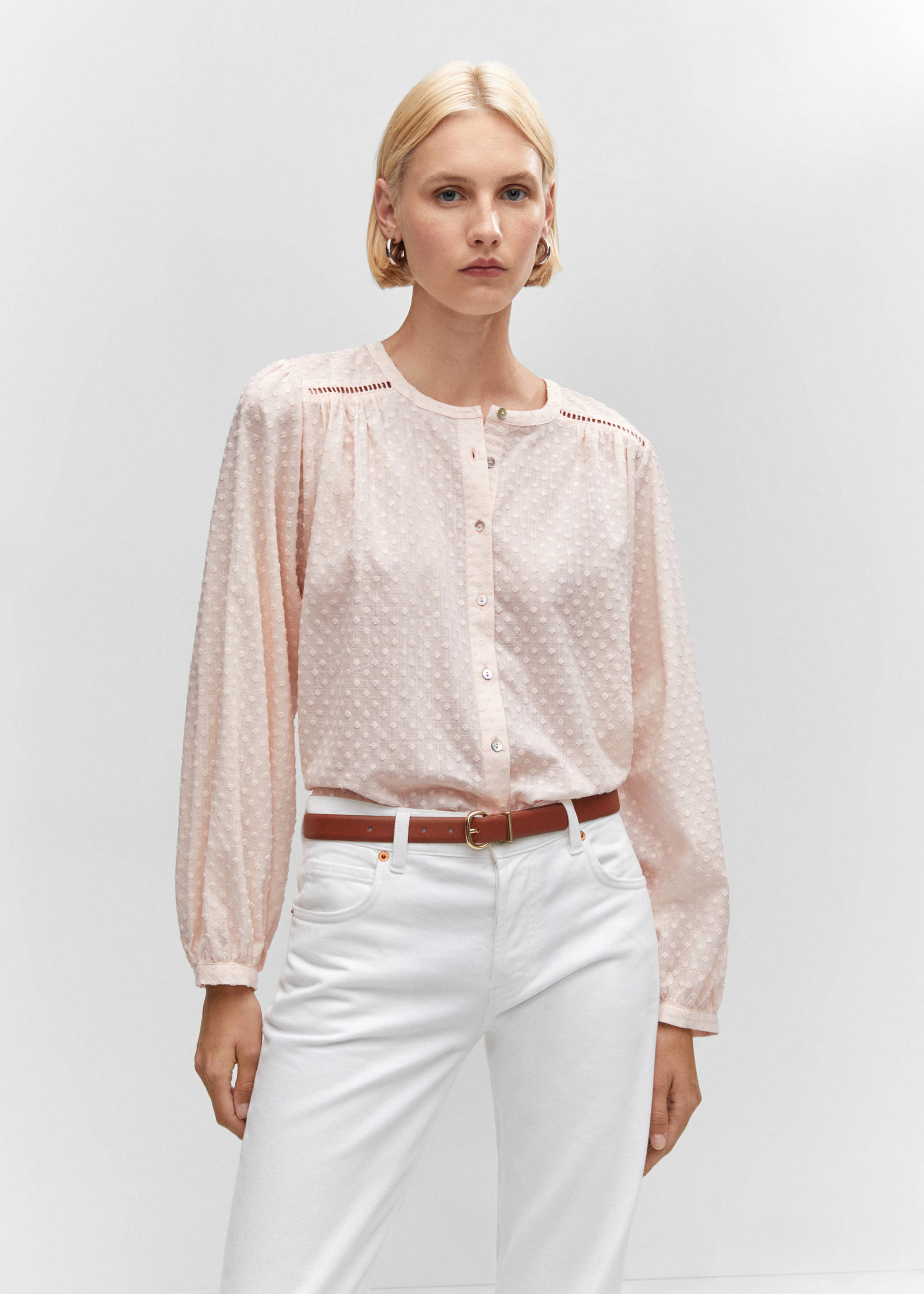 Plumeti cotton blouse - Medium plane
