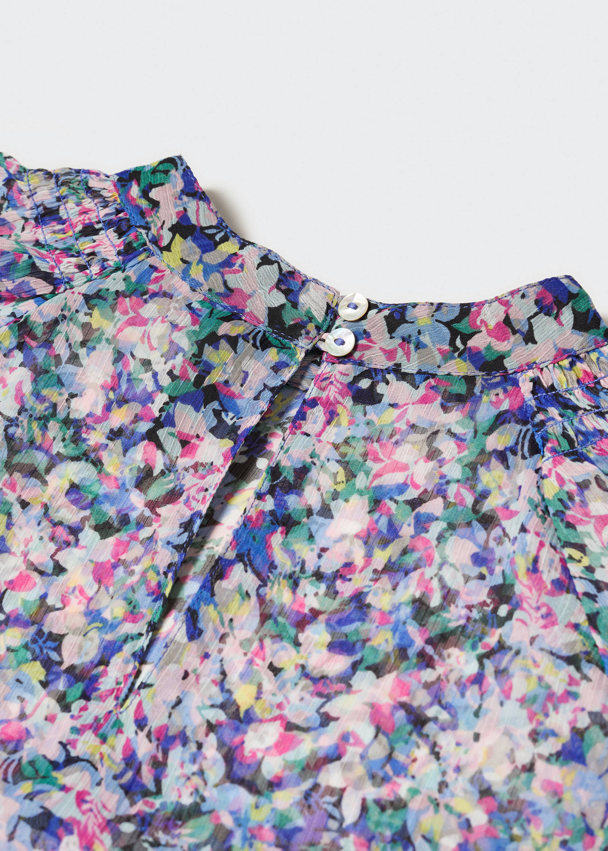 Blusa manga abullonada estampada - Detalle del artículo 8