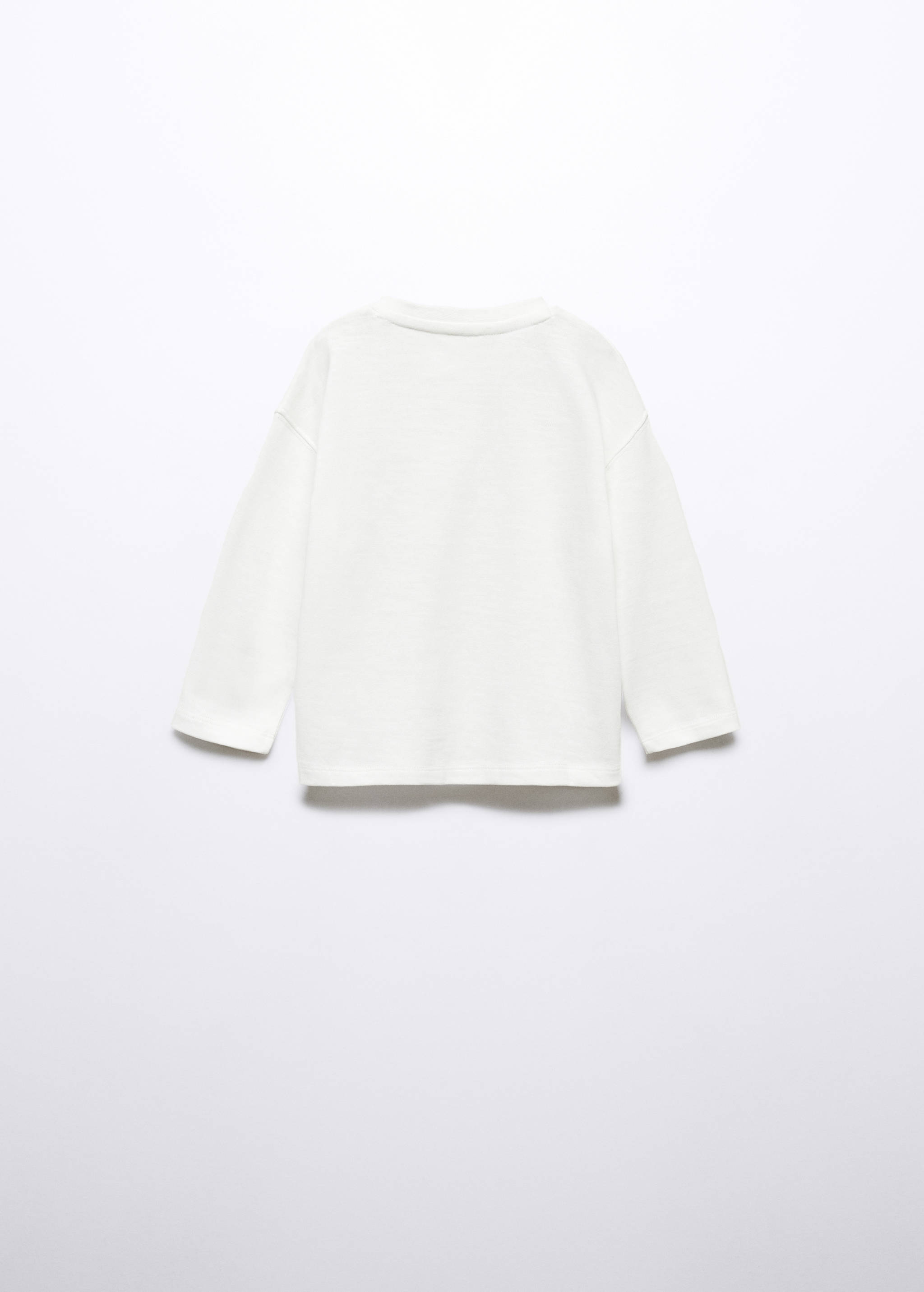 Langärmliges Baumwoll-T-Shirt - Rückseite des Artikels