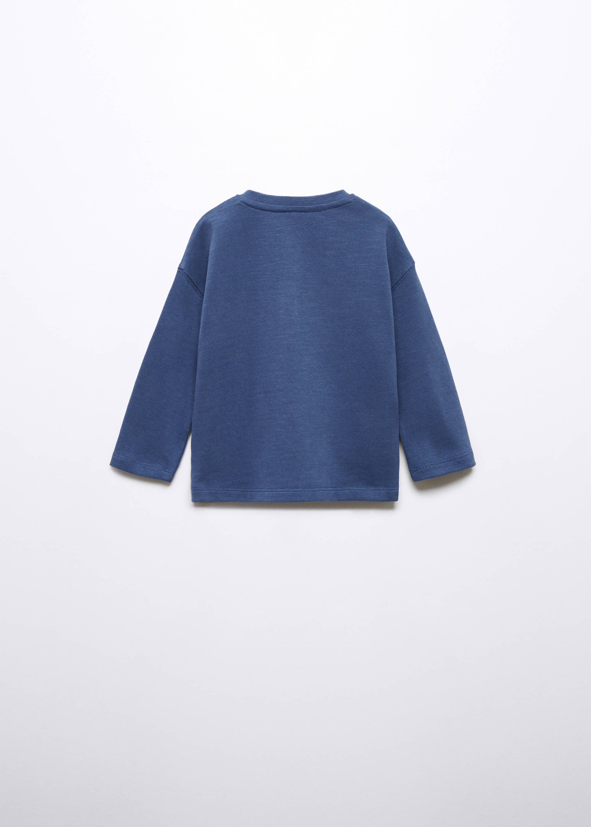 Langärmliges Baumwoll-T-Shirt - Rückseite des Artikels