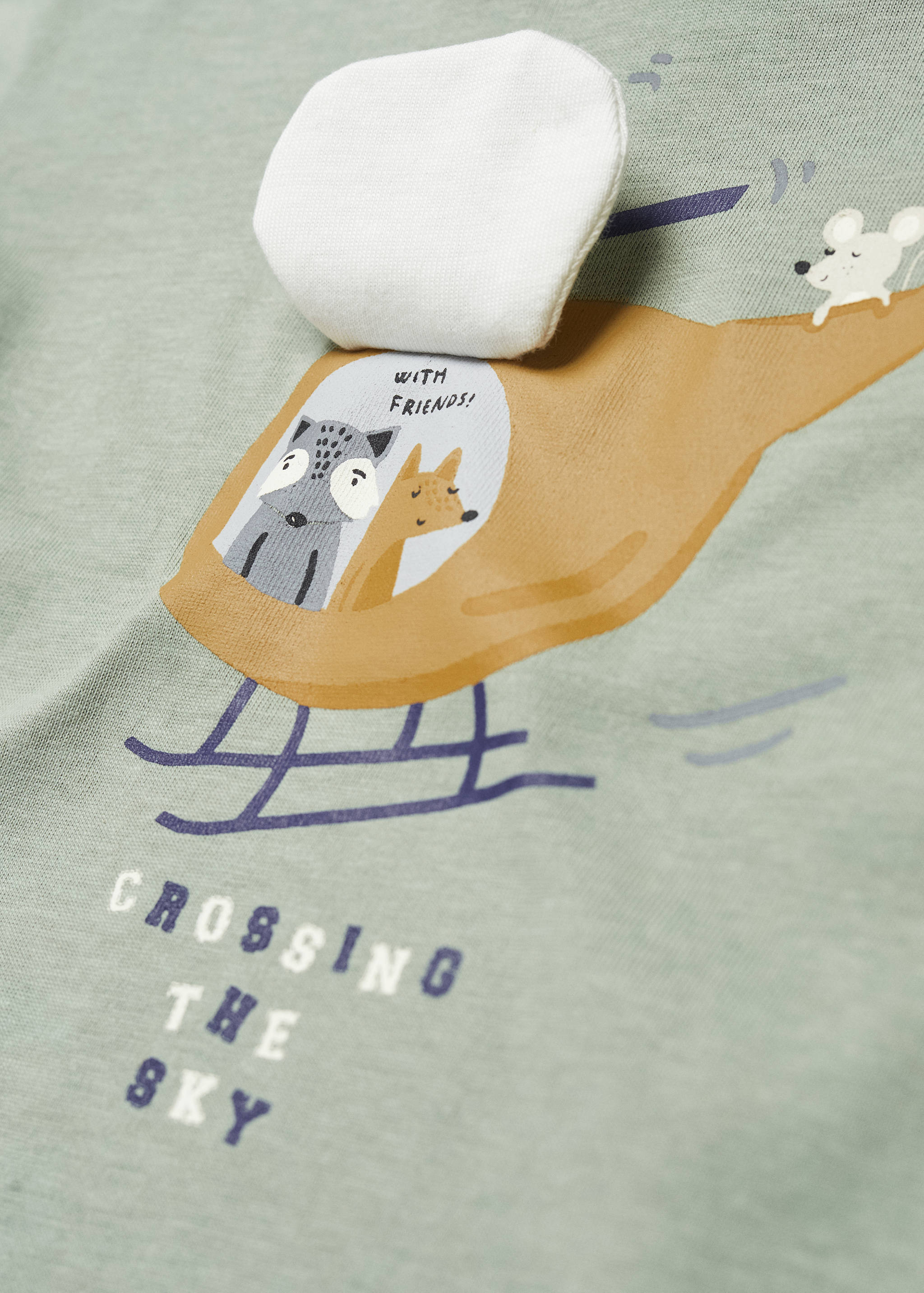 Bedrukt katoenen T-shirt - Detail van het artikel 0