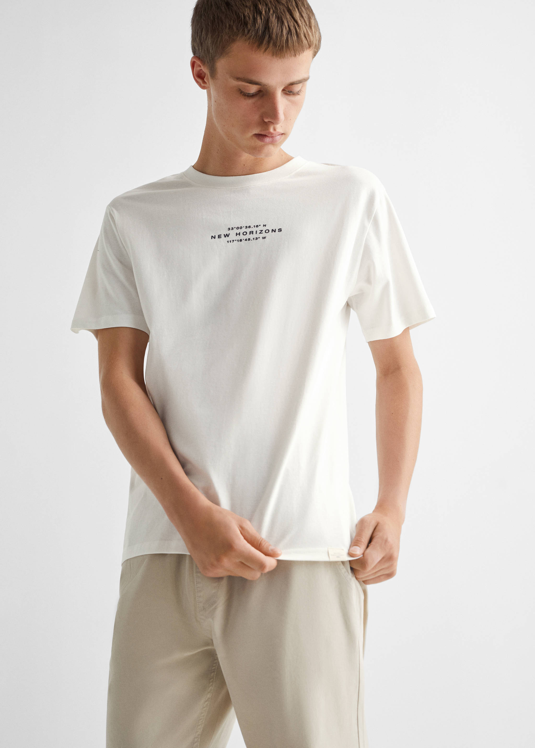 Printed message T-shirt - Medium plane