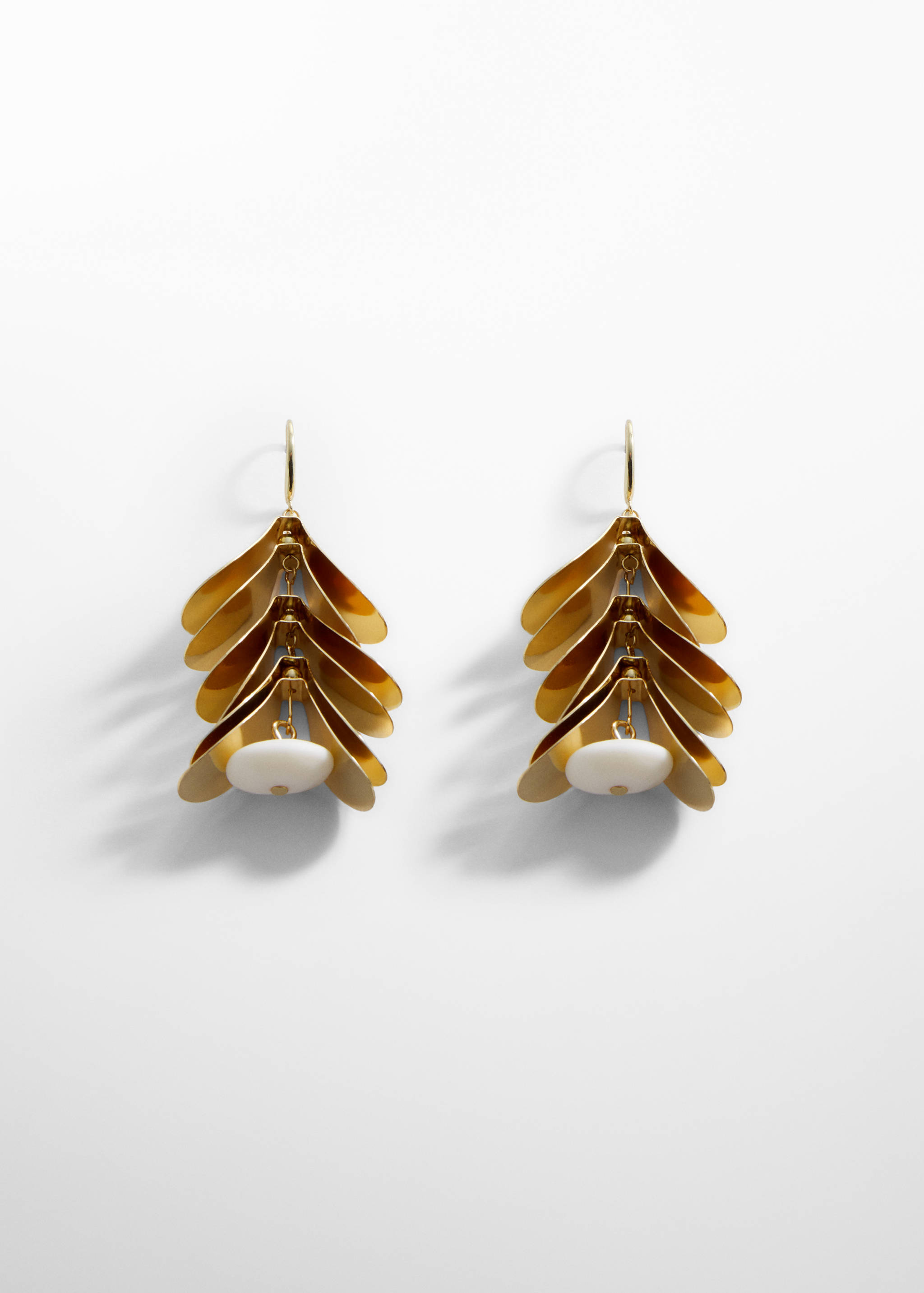 Boucles d'oreilles feuilles métalliques - Article sans modèle