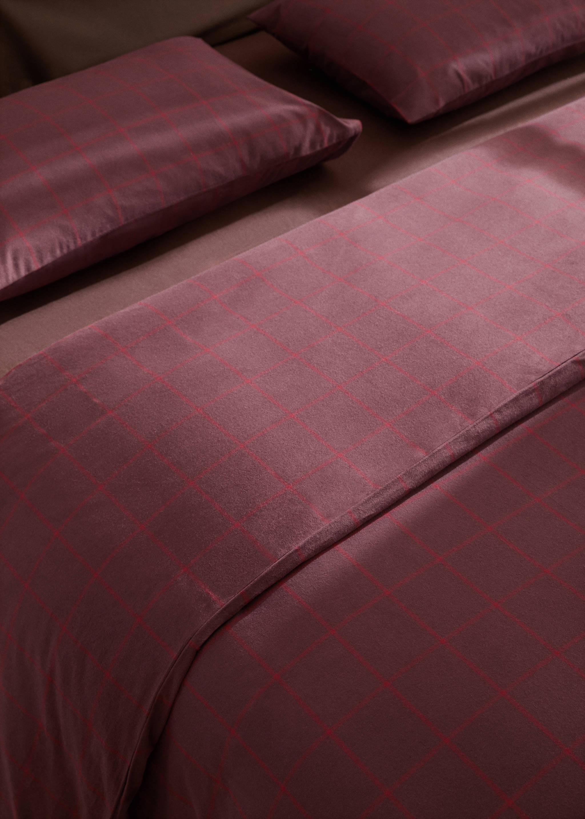 Check flannel duvet cover Single bed - Details of the article 7