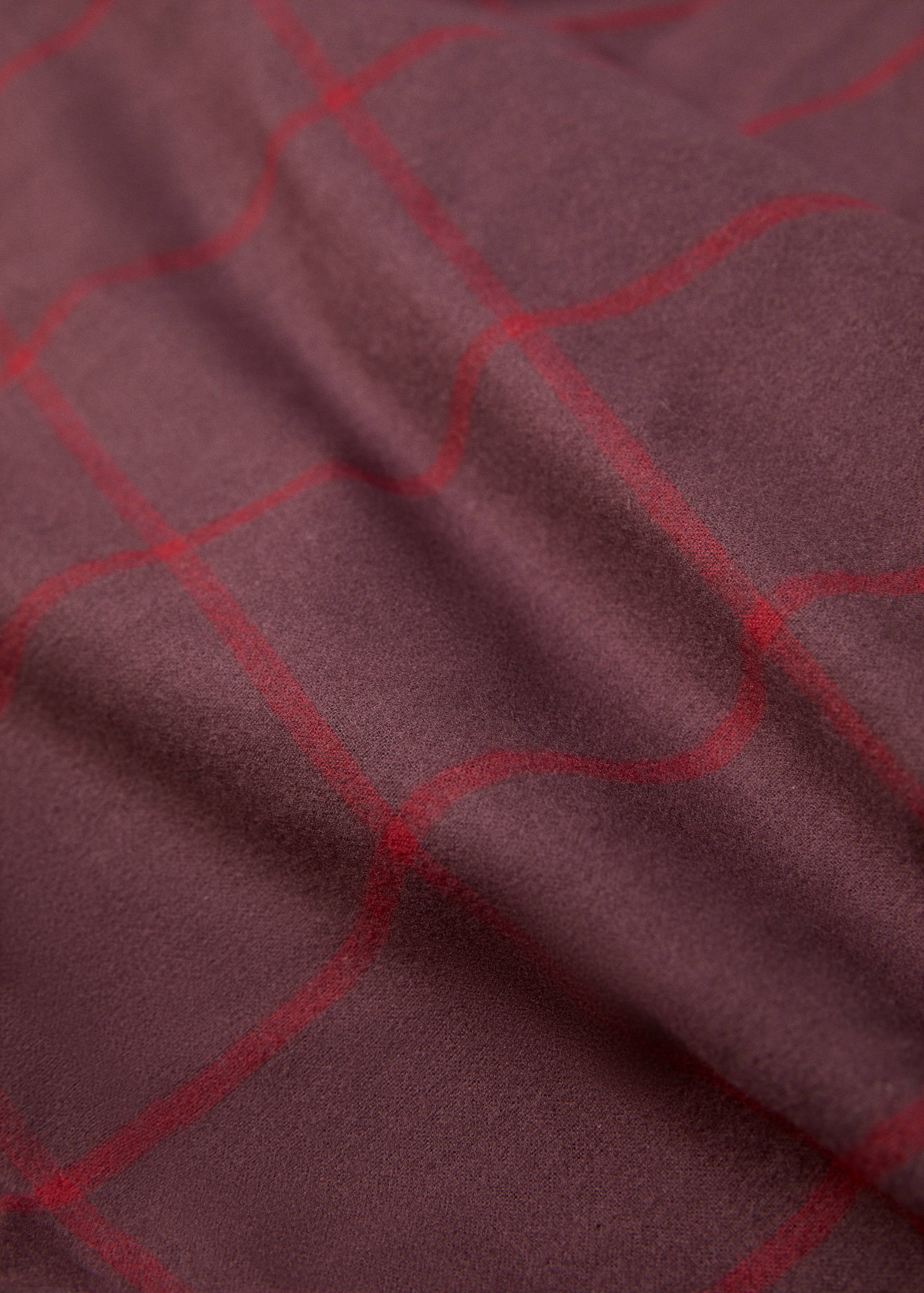 Check flannel duvet cover Single bed - Details of the article 2