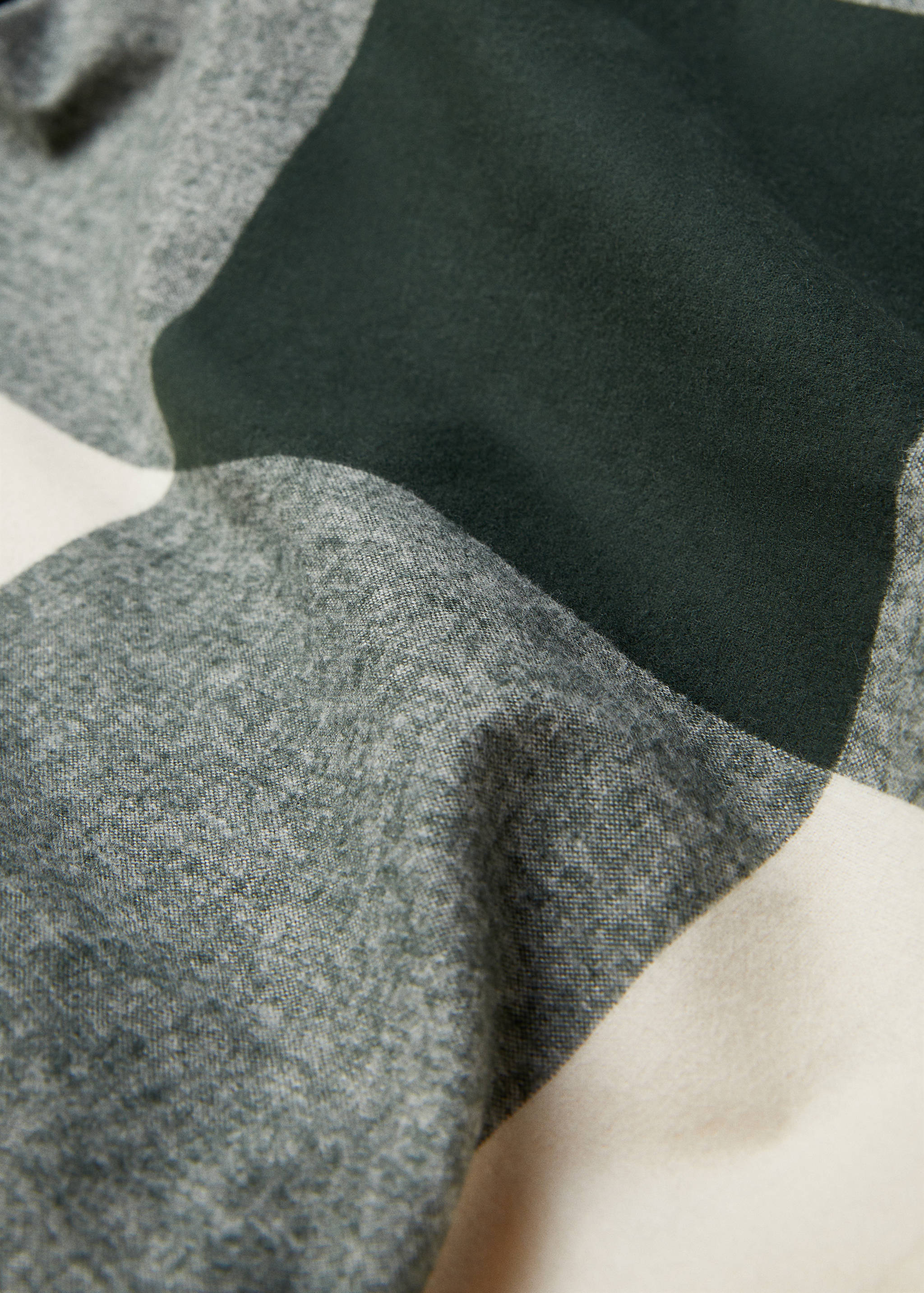 Flanell-Bettbezug mit kariertem Design für 180/200 cm Bett - Detail des Artikels 1