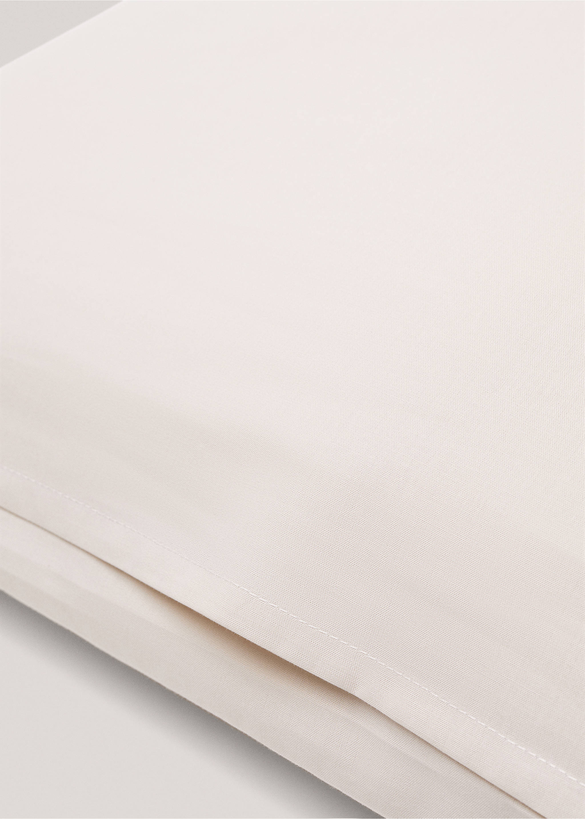 Cotton pillow case (180 threads) 50x75cm (Pack of 2) - Details of the article 2, Beige. Ref: 57014064-00.