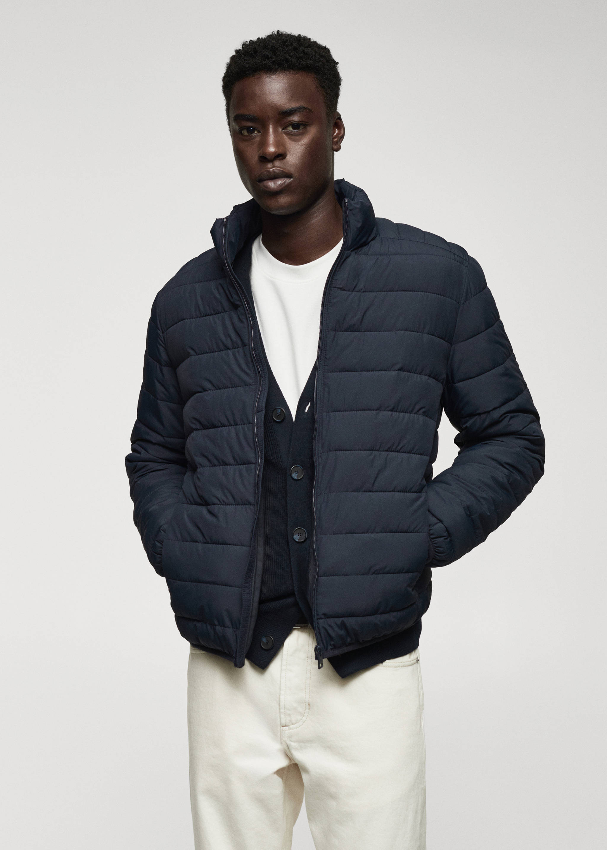 Ultra-lightweight water-repellent quilted anorak - Medium plane