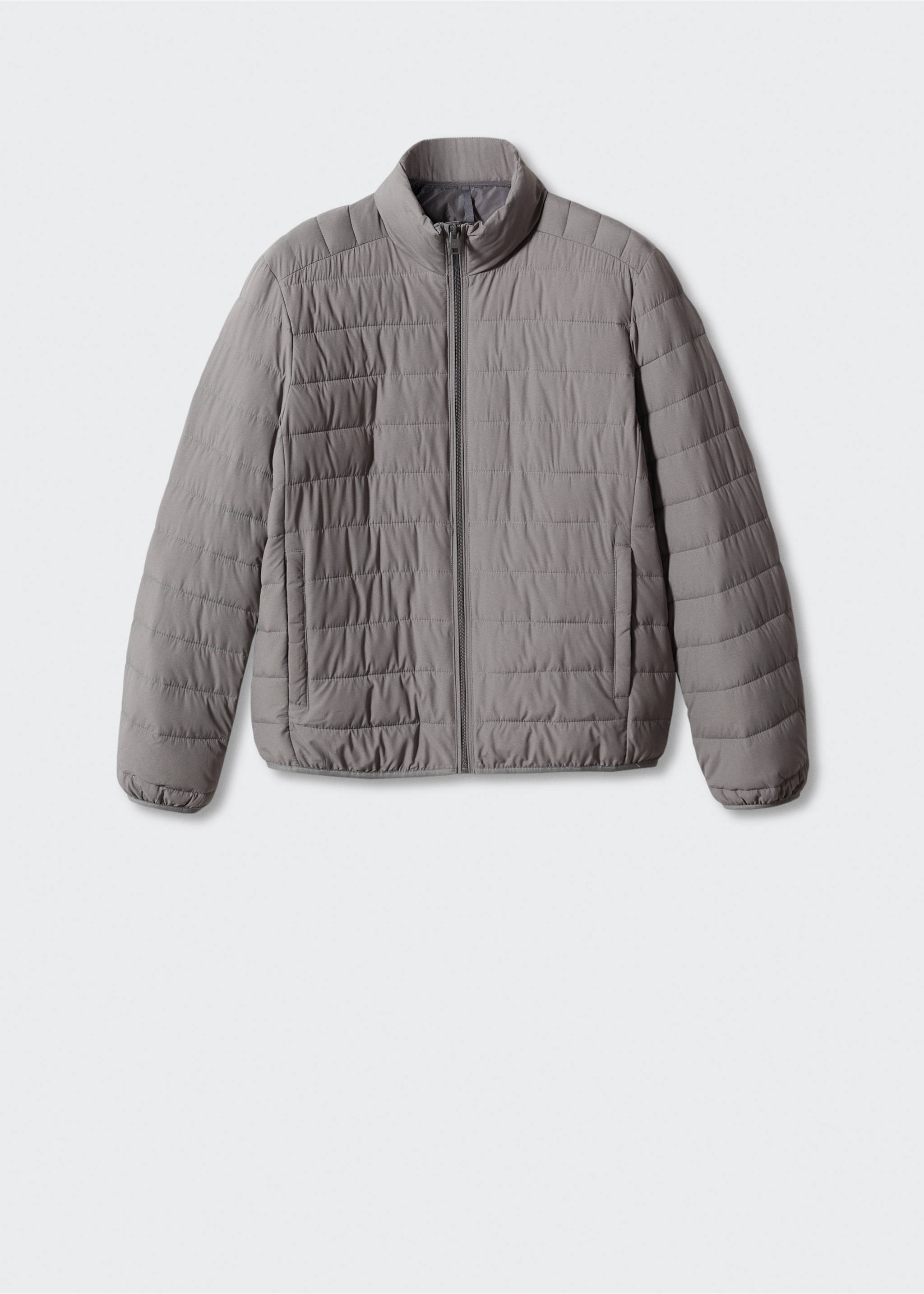 Quiltad ultralätt anorak water-repellent - Artikel utan modell, Grå. Ref: 57014387-00.