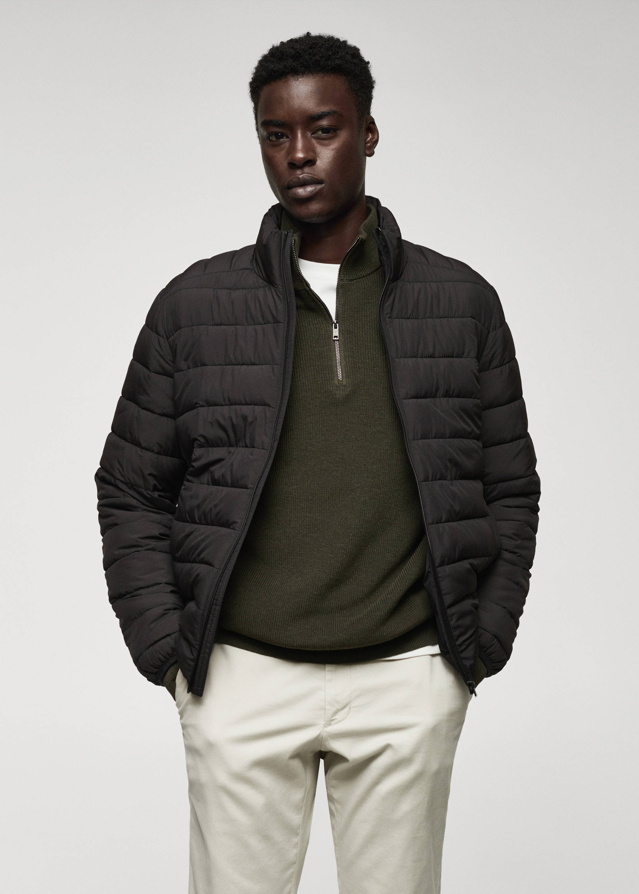 Ultra-lightweight water-repellent quilted anorak - Medium plane