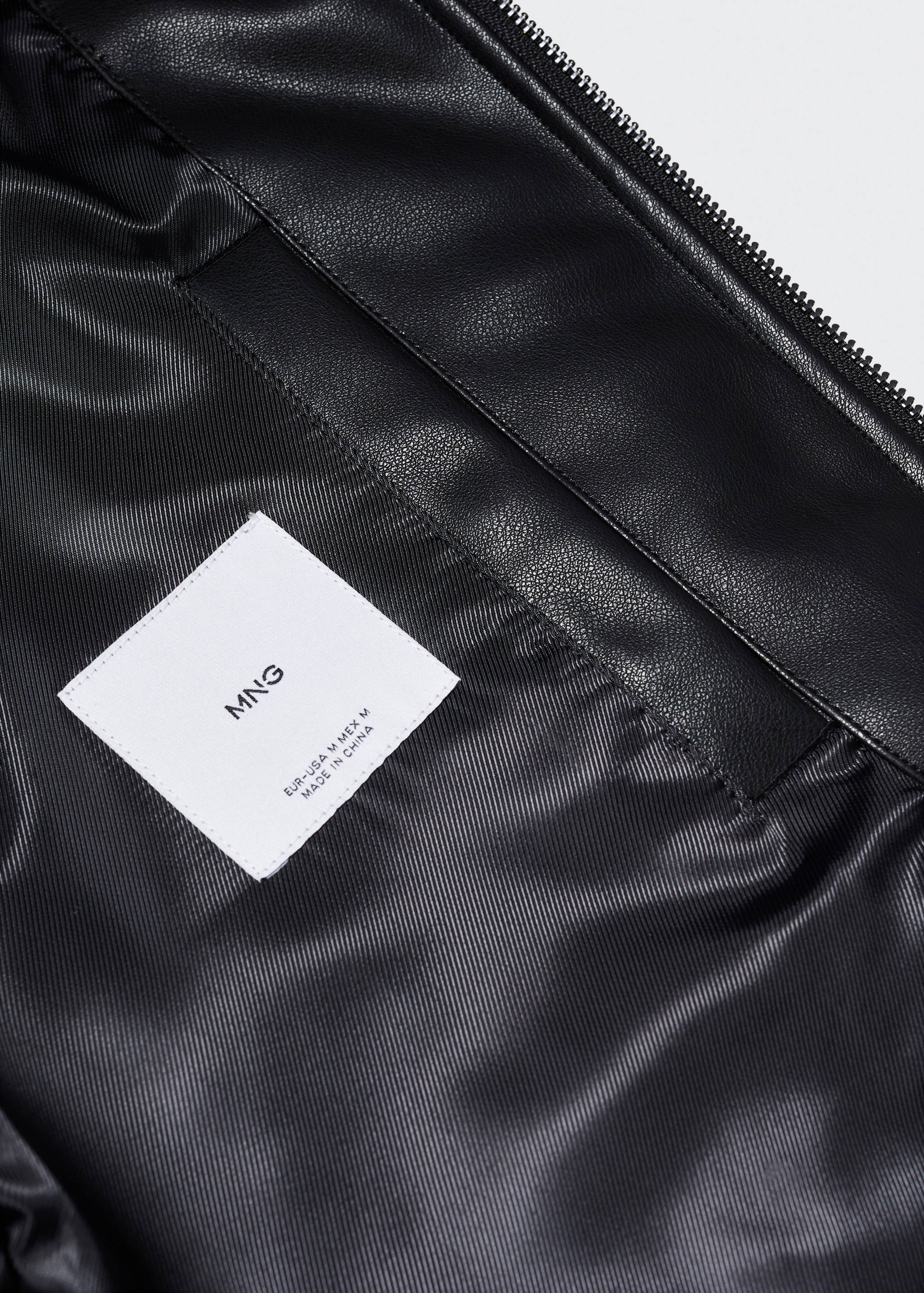 Geacă bomber cu aspect de piele - Detaliu al articolului 8