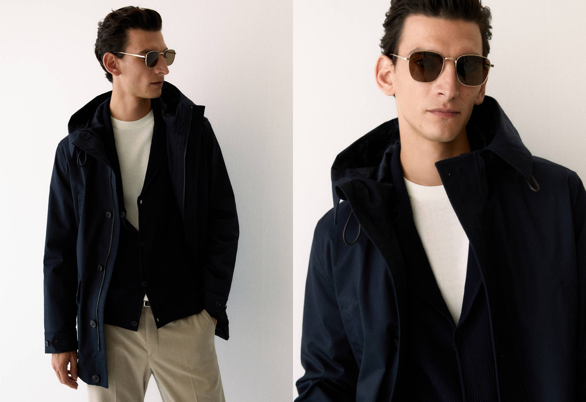 Hooded parka with pocket - Panoramic plane
