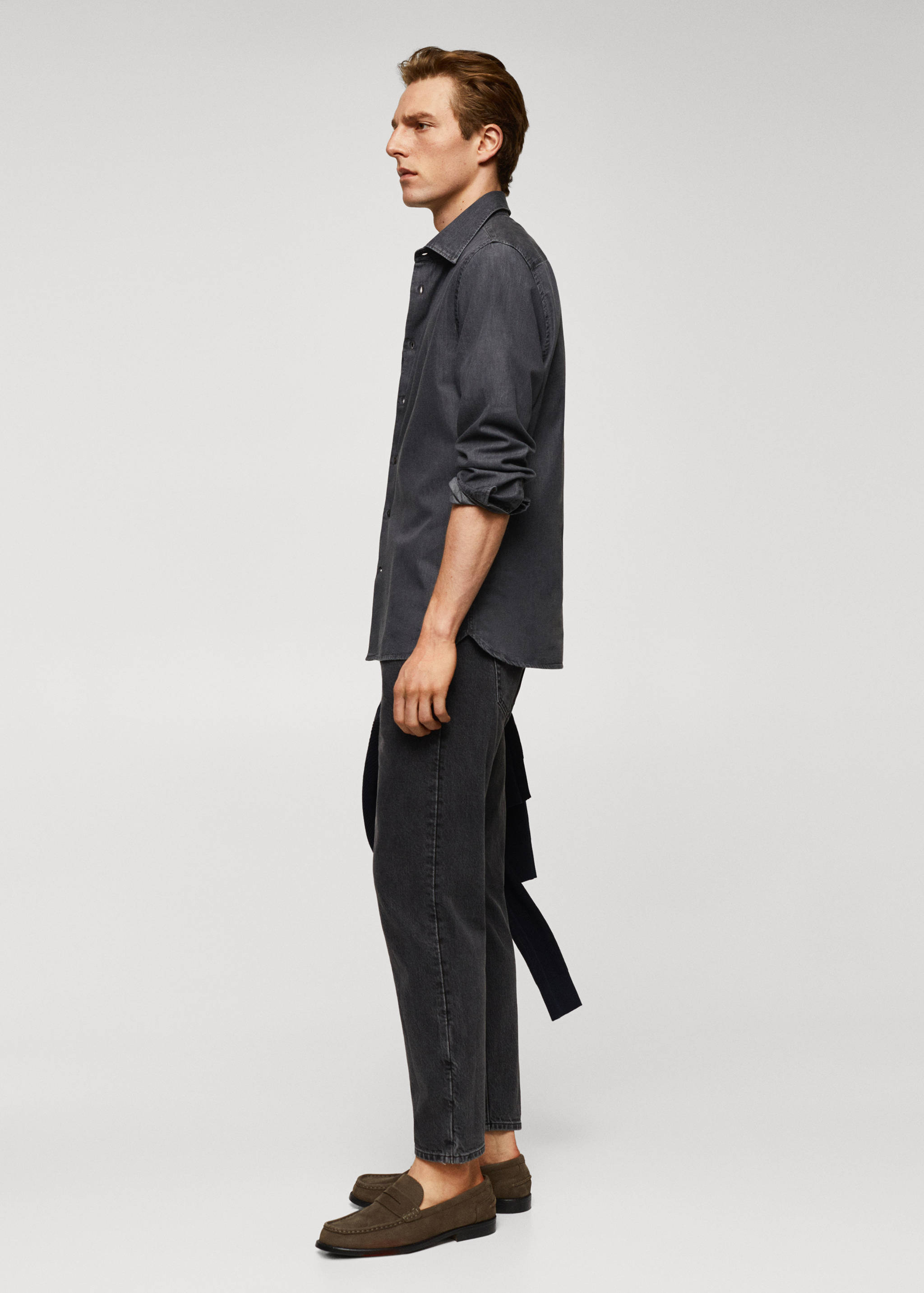 Camisa slim fit cambrai cotó - Detall de l'article 2