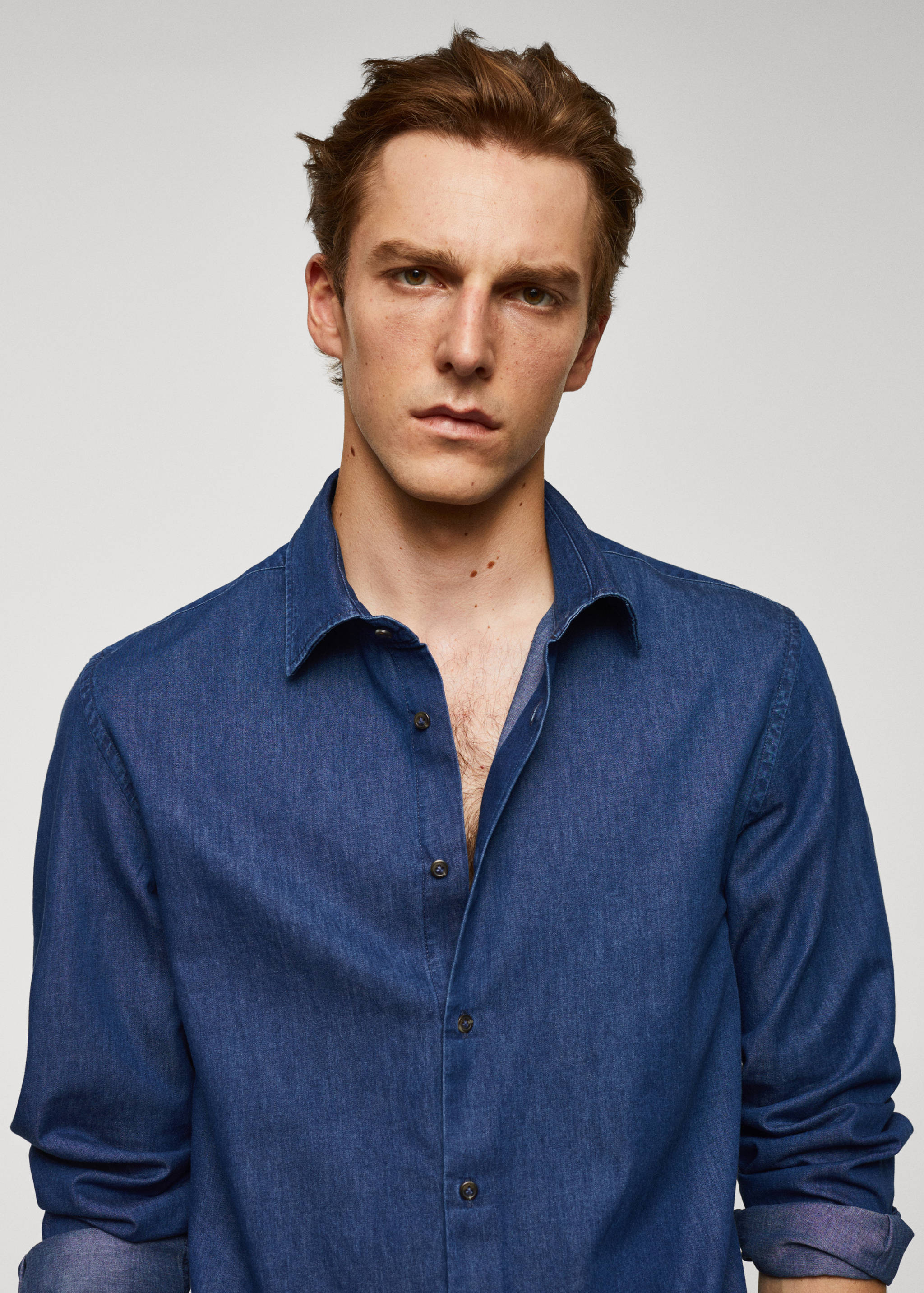 Camisa slim fit cambrai cotó - Detall de l'article 1