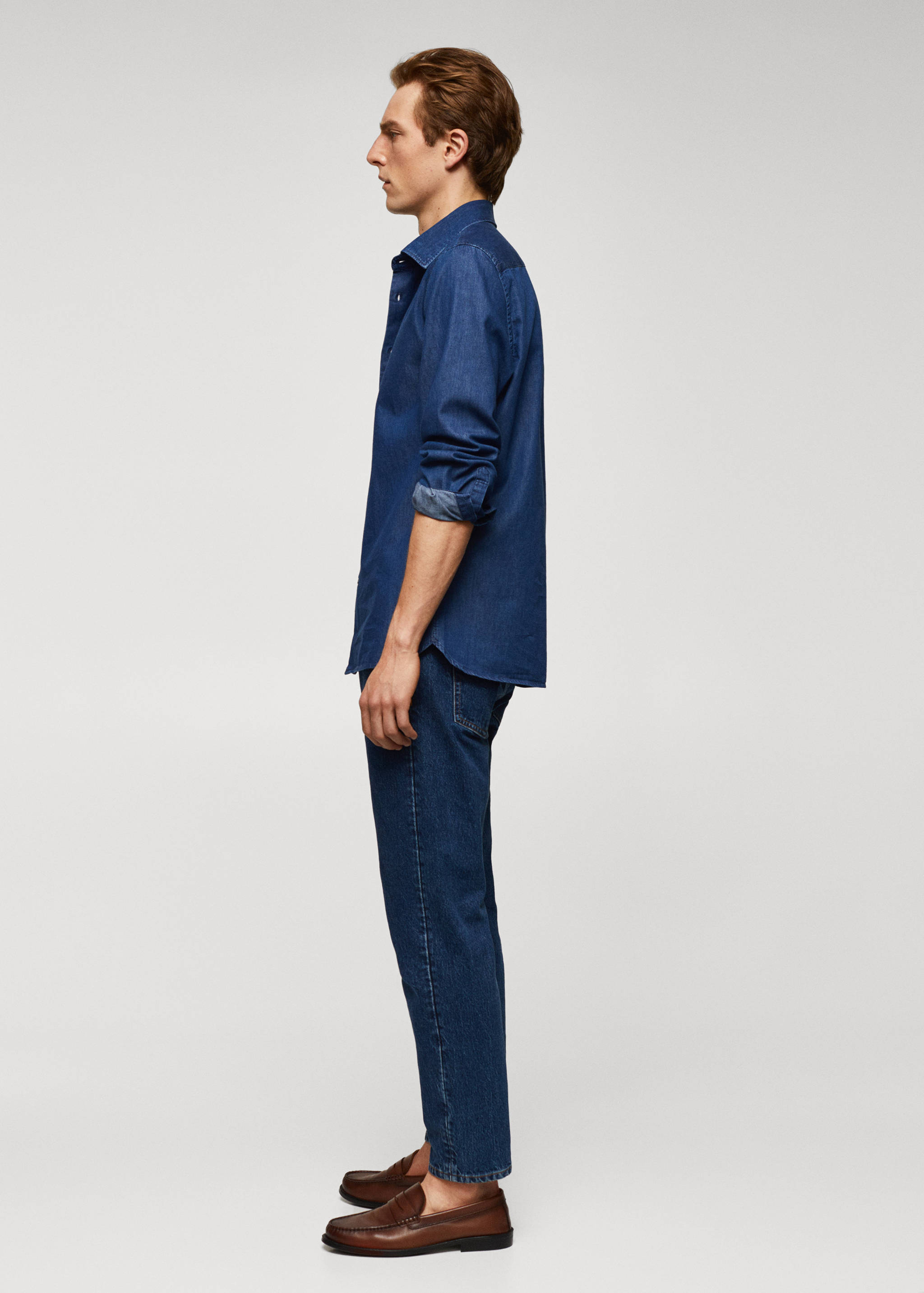 Camisa slim fit cambrai cotó - Detall de l'article 2