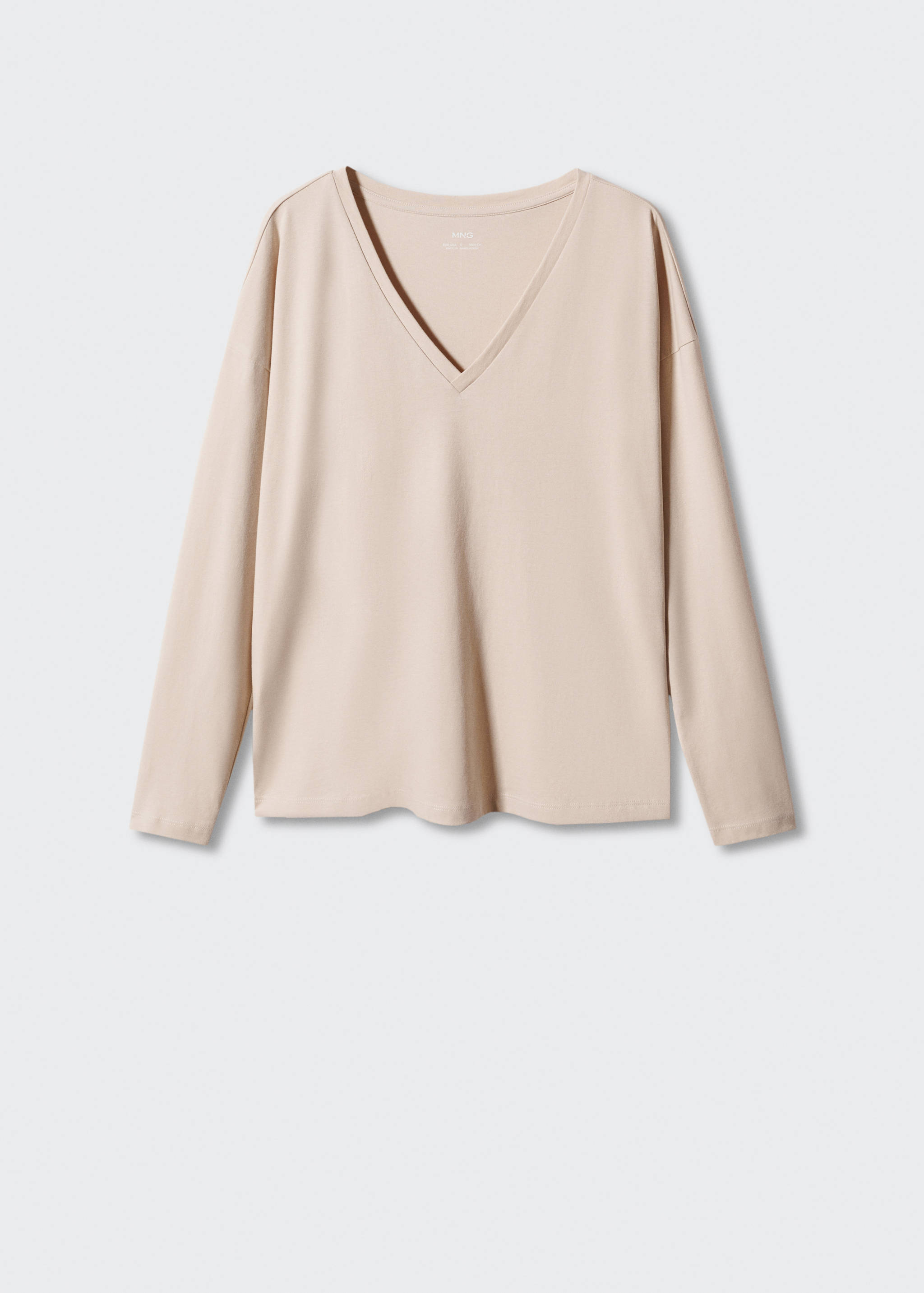 V-neck cotton T-shirt - Article without model