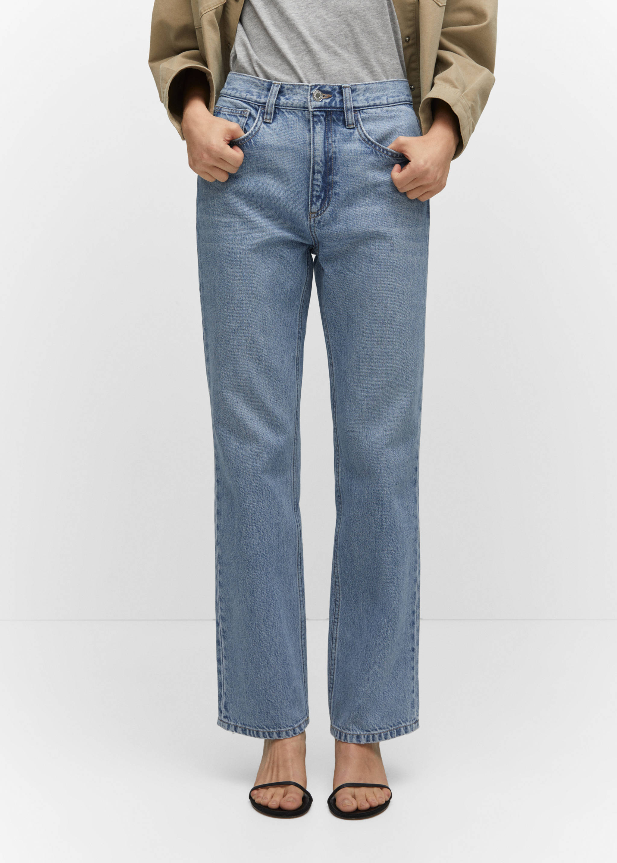 Jean droit taille normale - Plan moyen