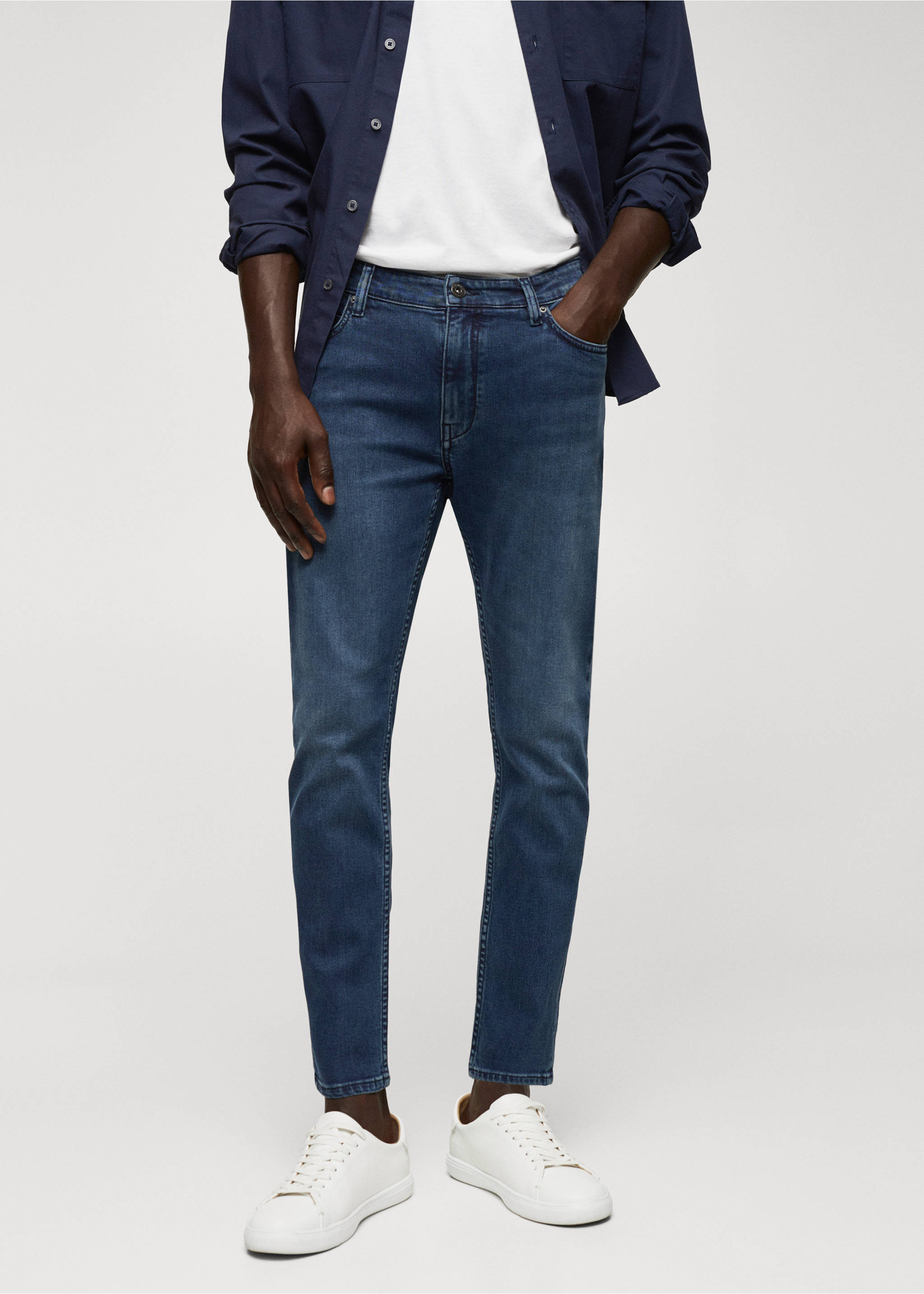 Tom tapered cropped jeans - Medium plane, Deep Dark Blue. Ref: 57014408-00.