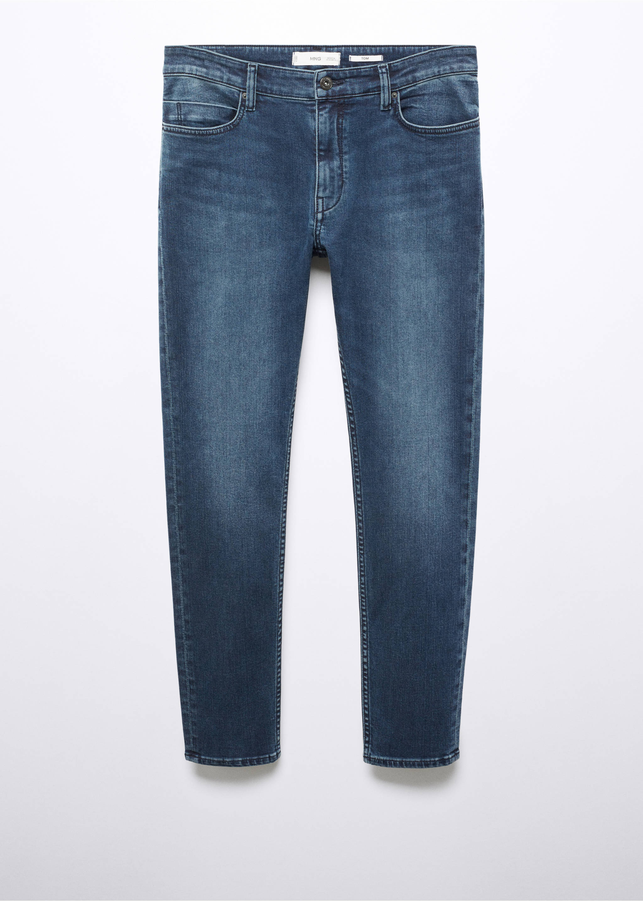 Tom tapered cropped jeans - Article without model, Deep Dark Blue. Ref: 57014408-00.