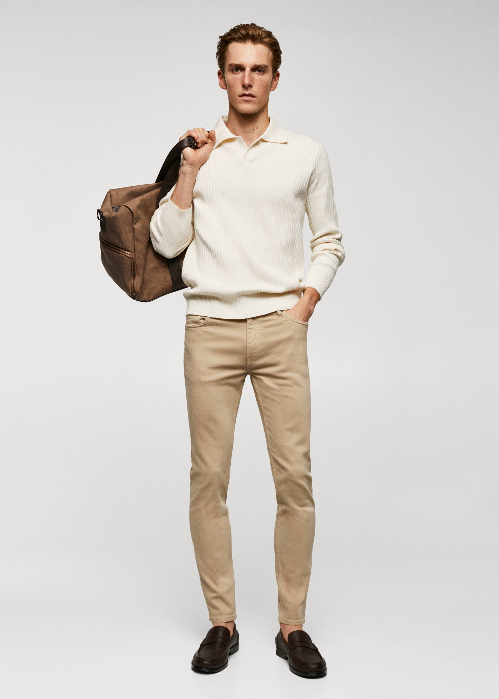 Skinny colour Billy jeans - General plane, Beige. Ref: 57014409-00.