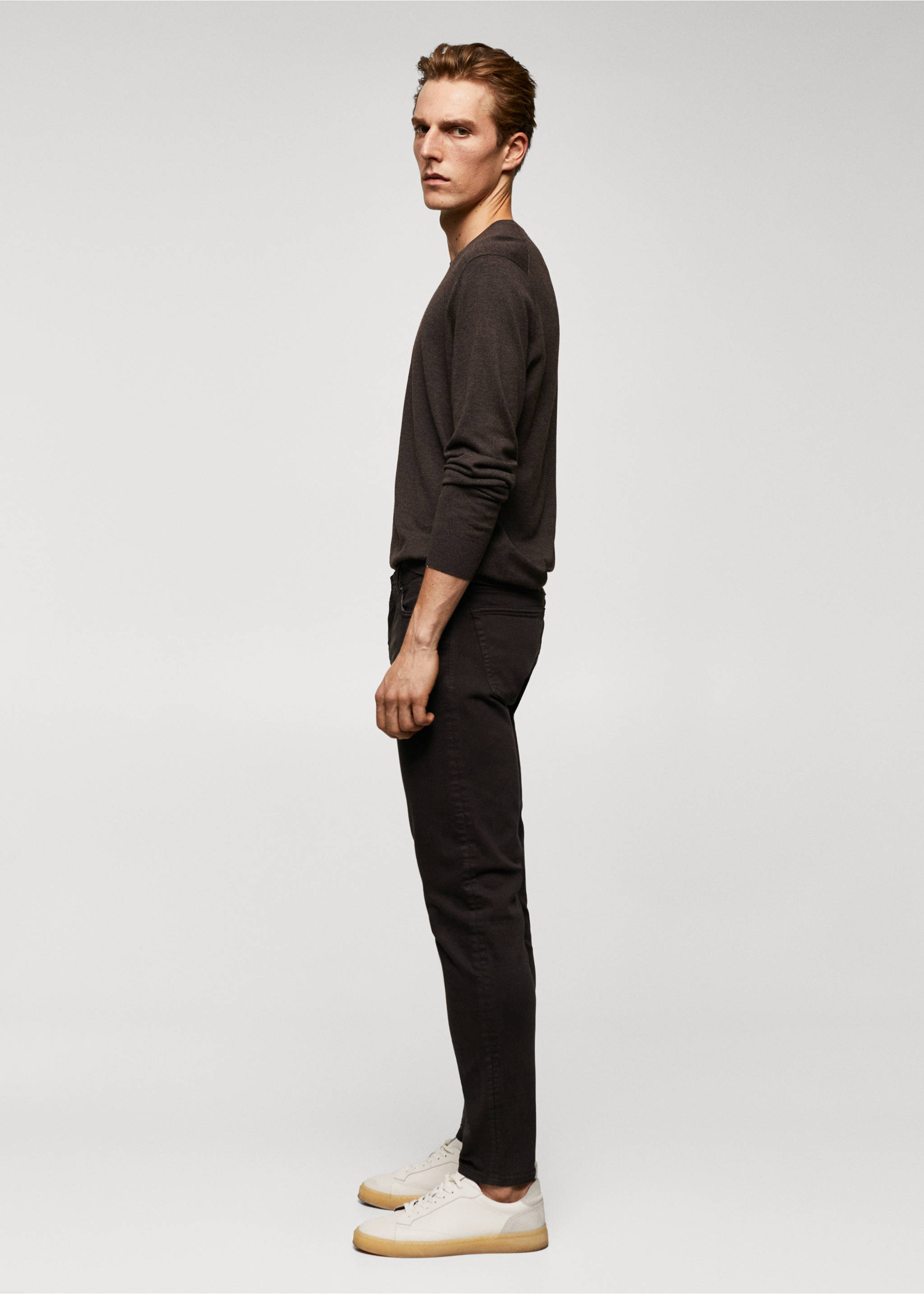 Skinny colour Billy jeans - Details of the article 2, Brown. Ref: 57014409-00.