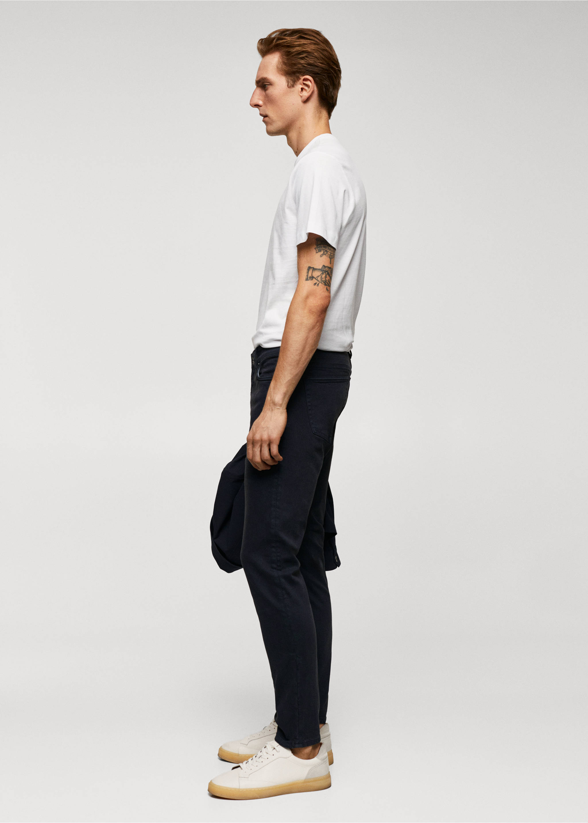 Skinny colour Billy jeans - Details of the article 2, Navy. Ref: 57014409-00.
