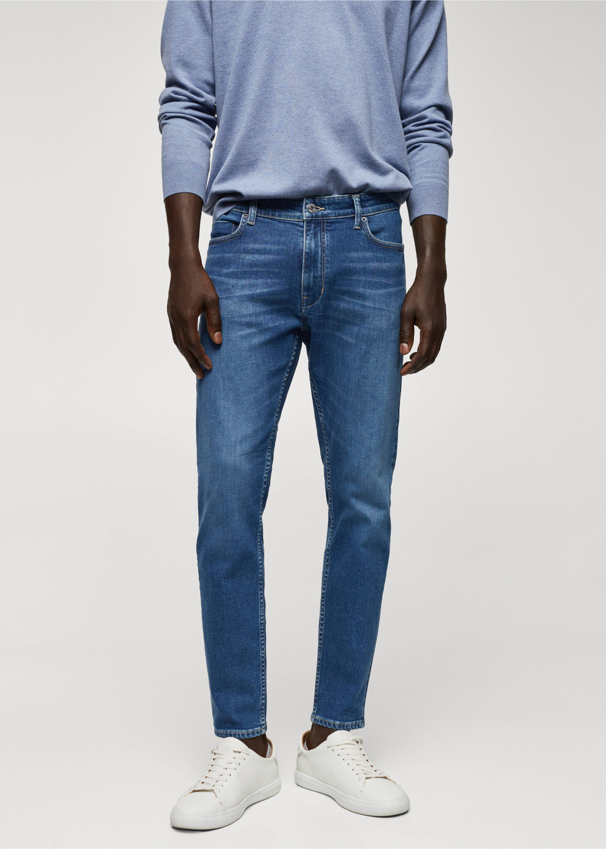 Tom tapered cropped jeans - Medium plane, Dark Blue. Ref: 57014410-00.