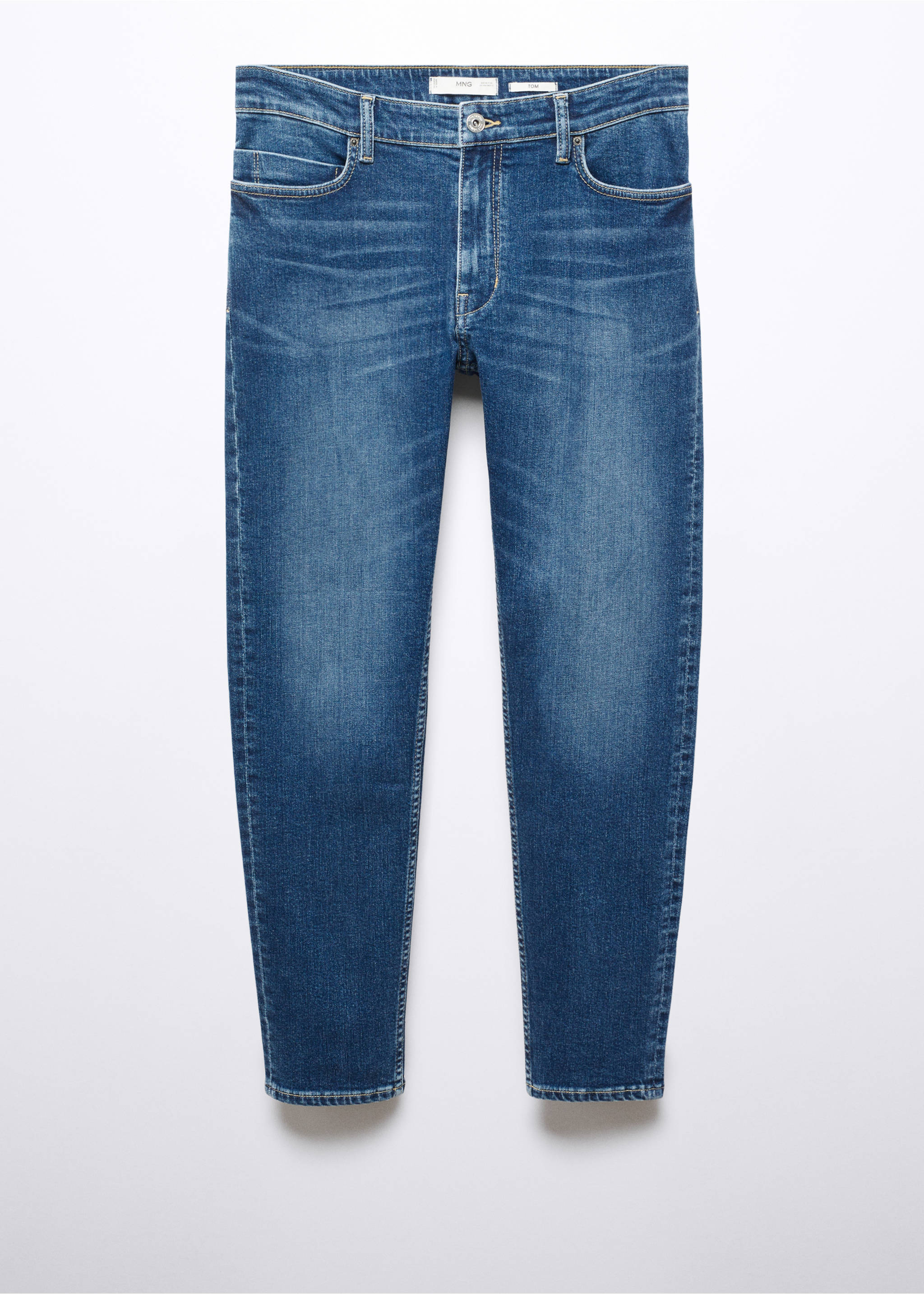 Tom tapered cropped jeans - Article without model, Dark Blue. Ref: 57014410-00.
