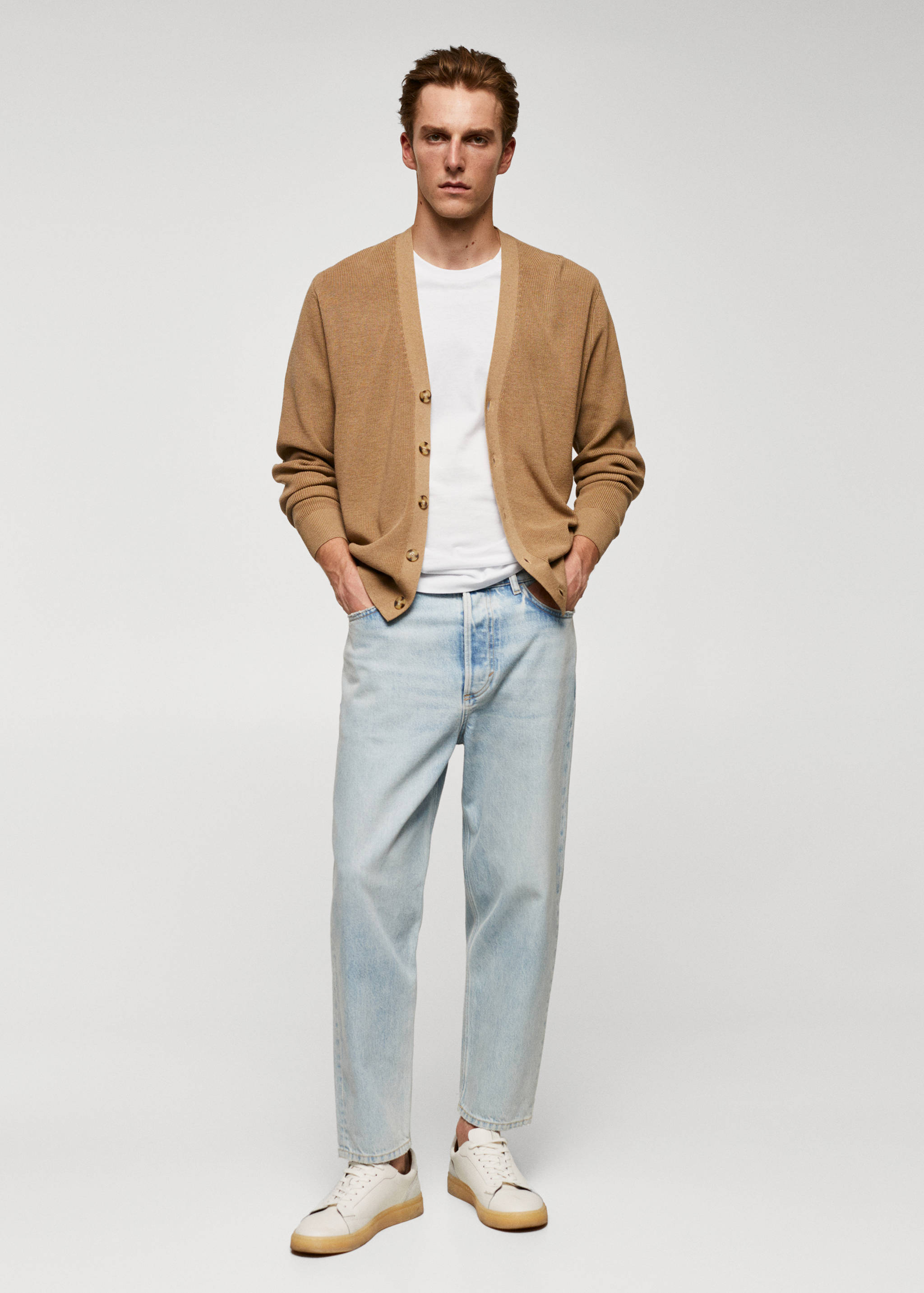 Tapered loose cropped jeans - General plane