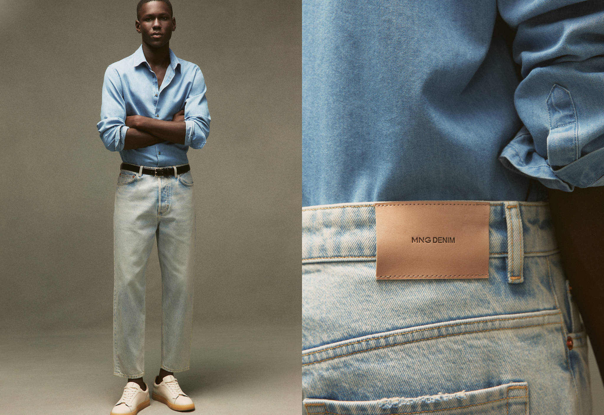 Tapered-Loose-Fit-Jeans in Cropped-Länge - Panoramaansicht