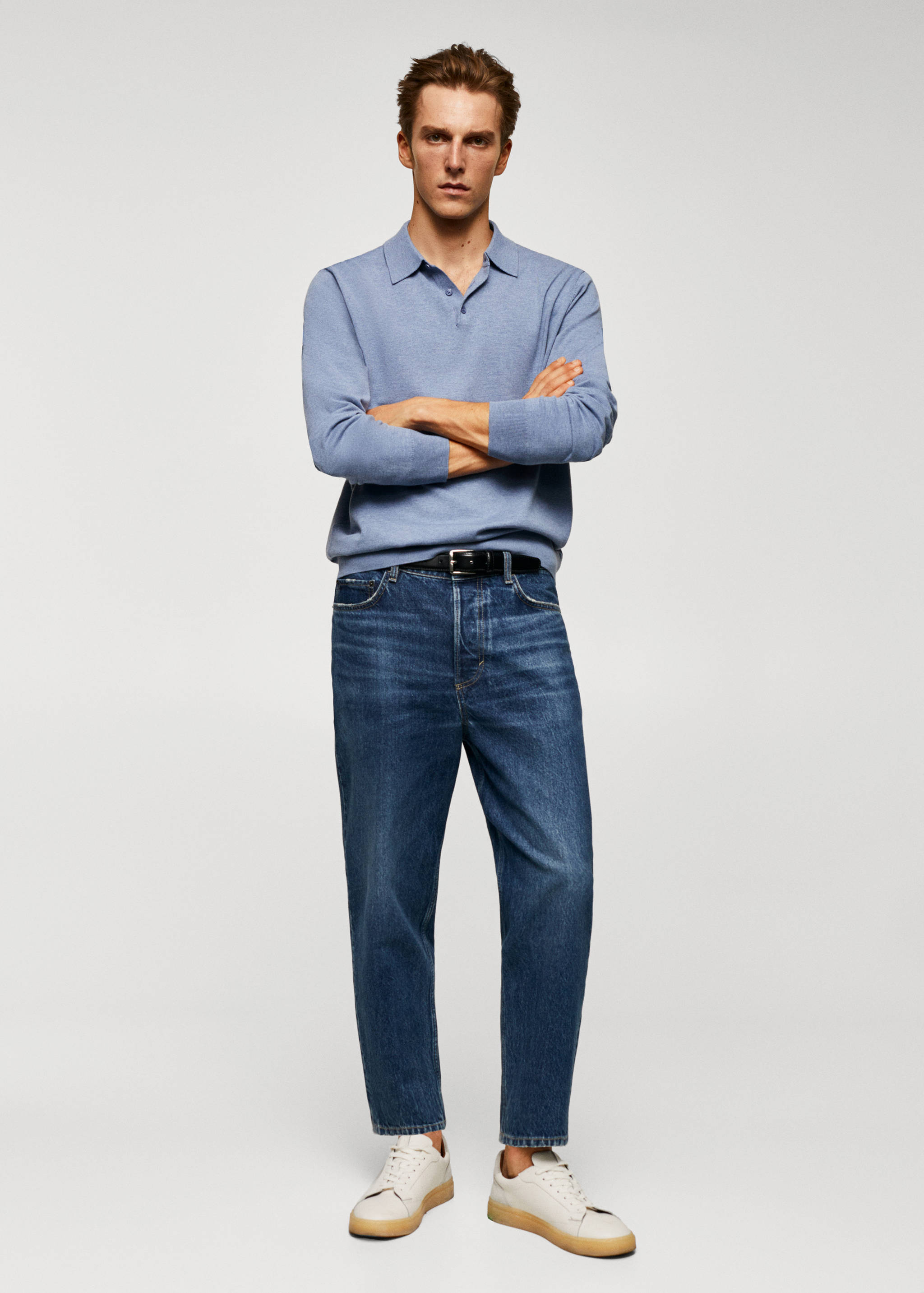 Tapered loose cropped jeans - General plane