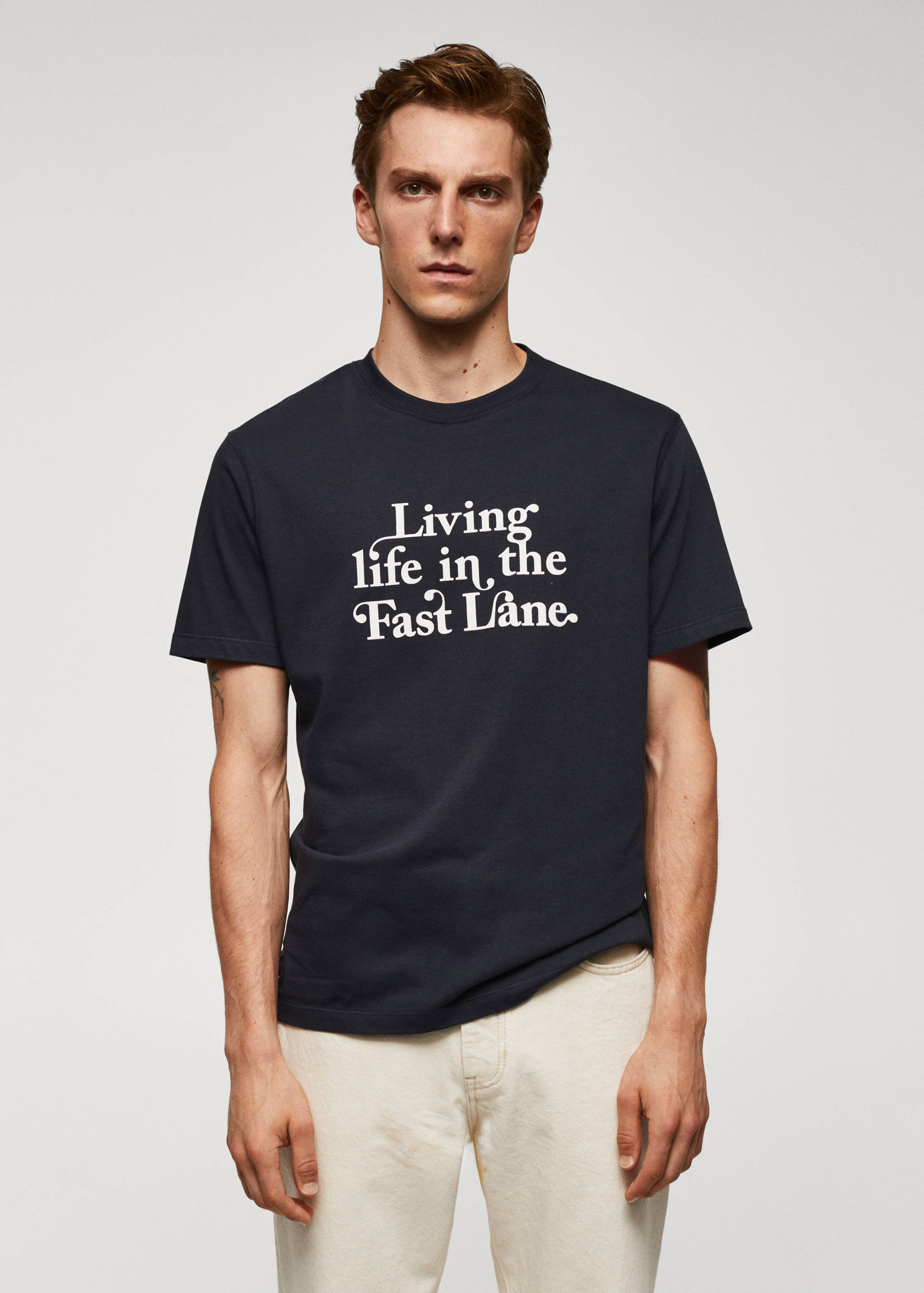 100% cotton printed t-shirt - Medium plane