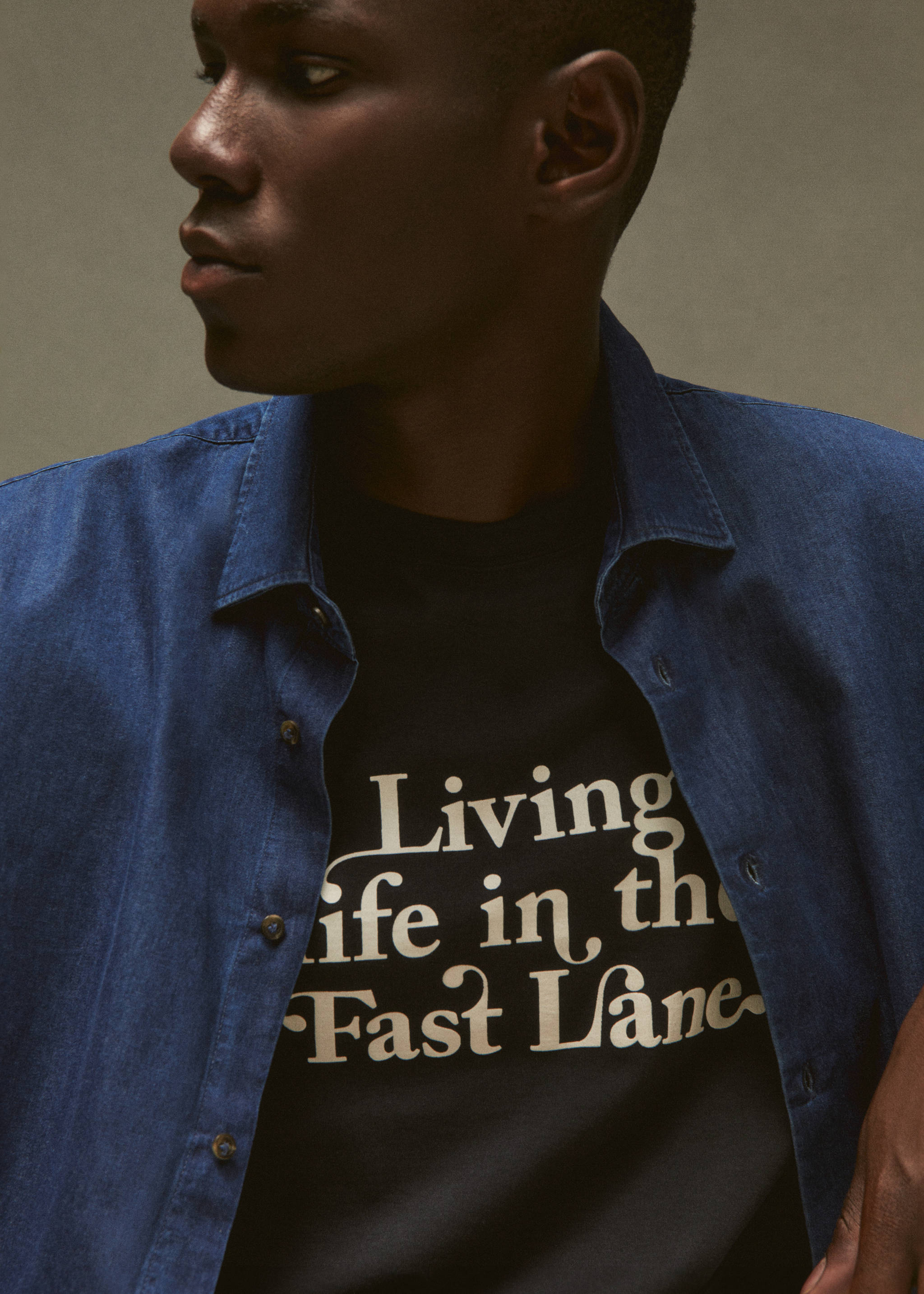 100% cotton printed t-shirt - Details of the article 6, Navy. Ref: 57014433-00.