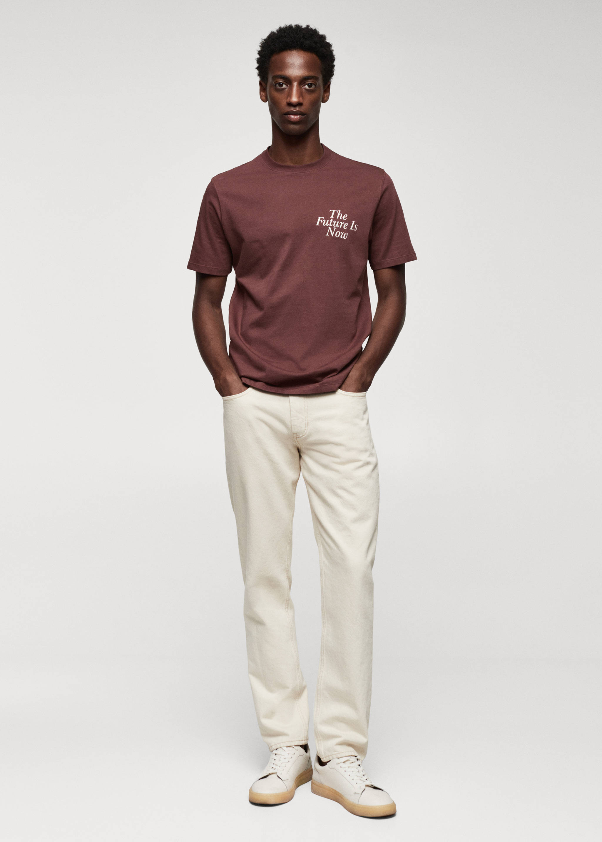 Camiseta 100% algodón estampado pecho - Plano general