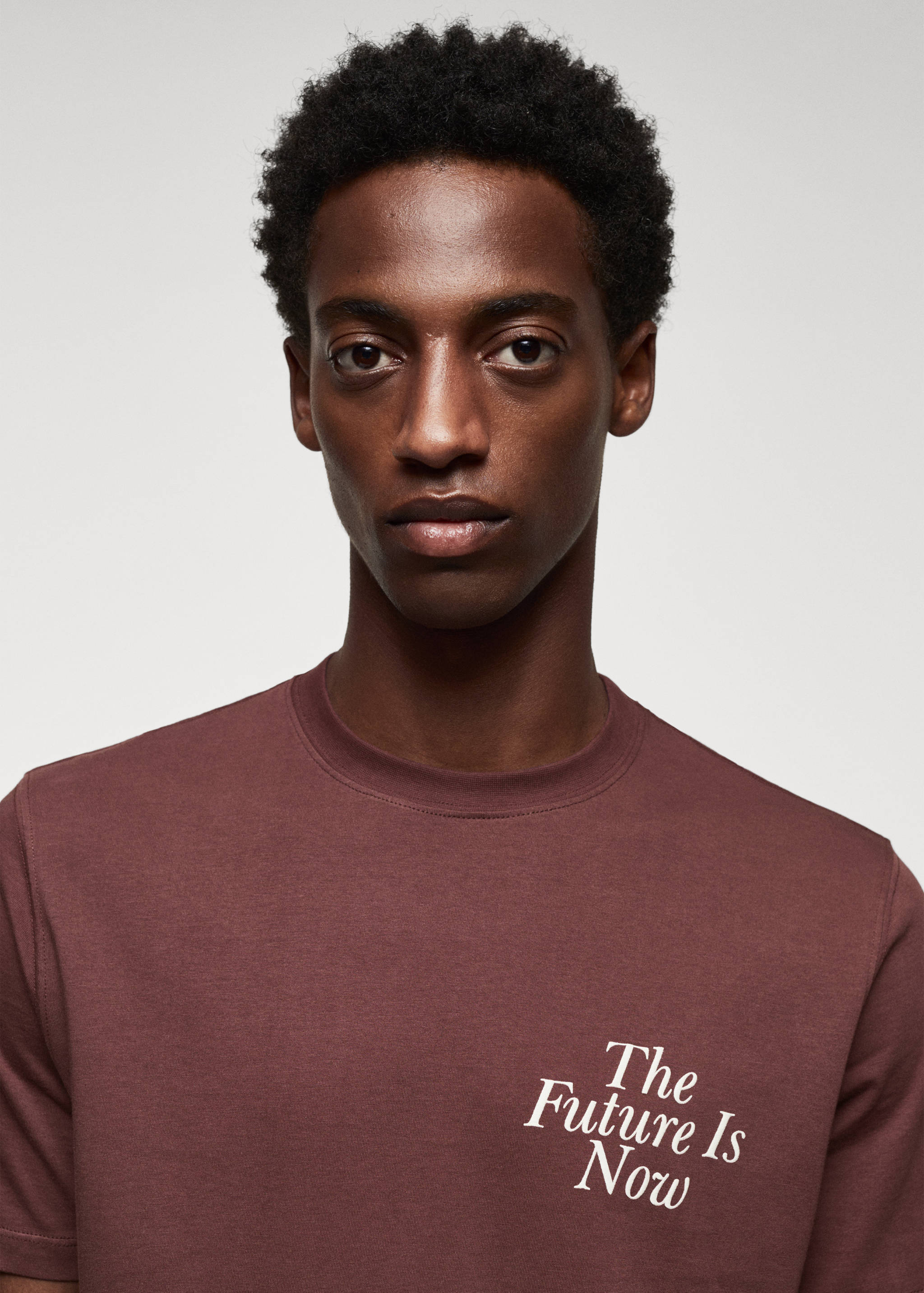 Camiseta 100% algodón estampado pecho - Detalle del artículo 1