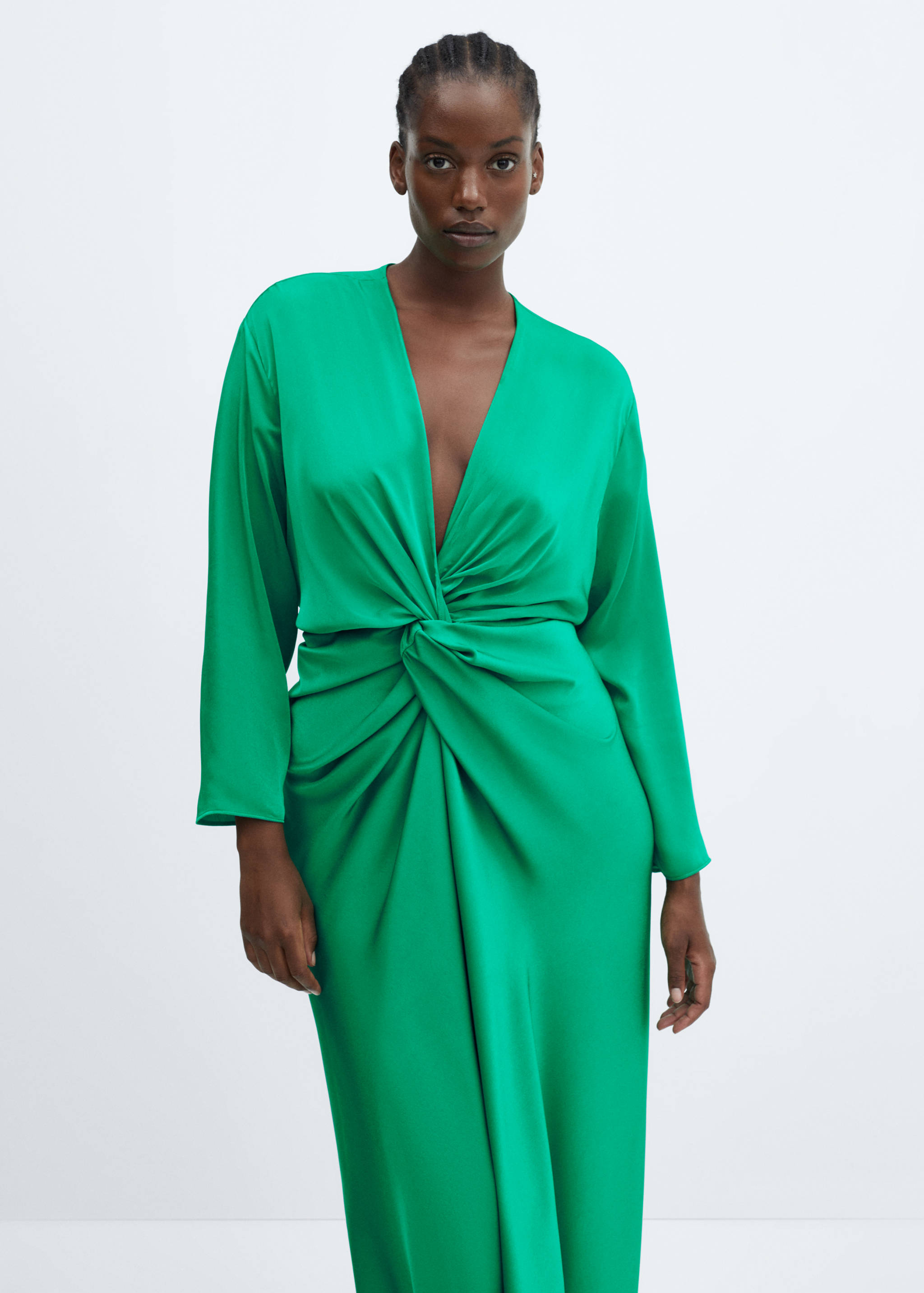 Φόρεμα σατέν δέσιμο - Λεπτομέρεια του προϊόντος 5