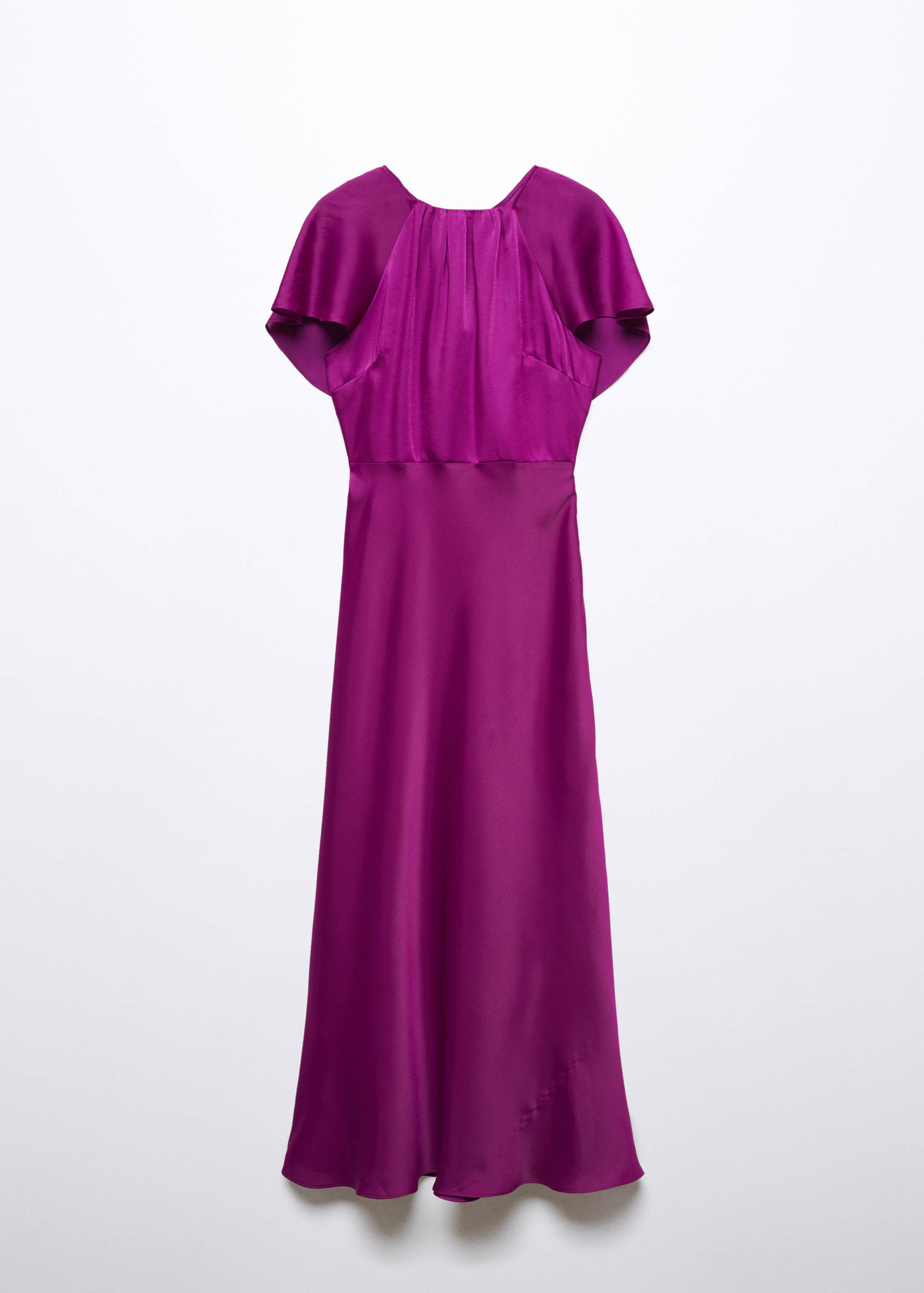 Vestido acetinado com pormenor nas costas - Artigo sem modelo