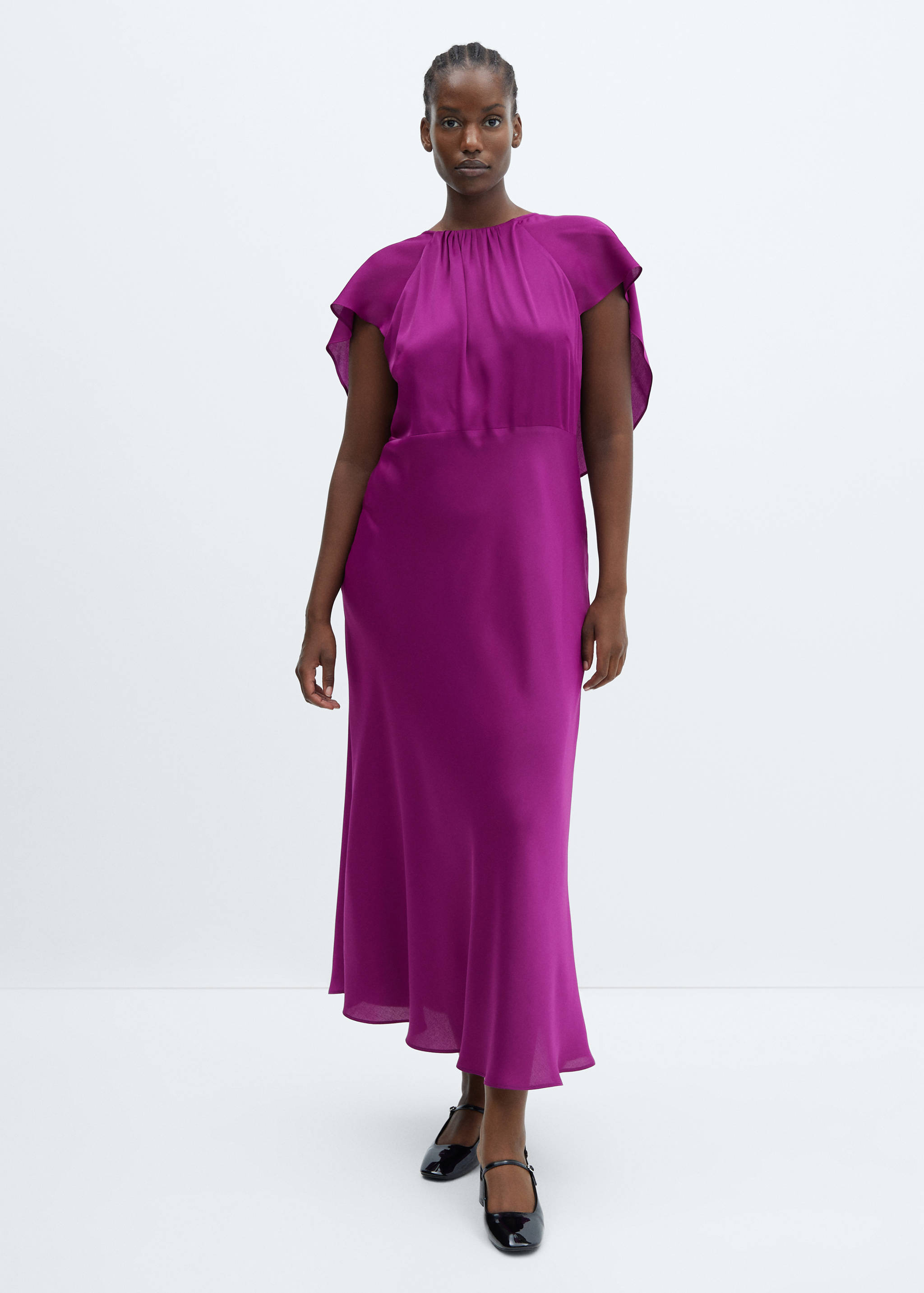 Vestido acetinado com pormenor nas costas - Pormenor do artigo 3