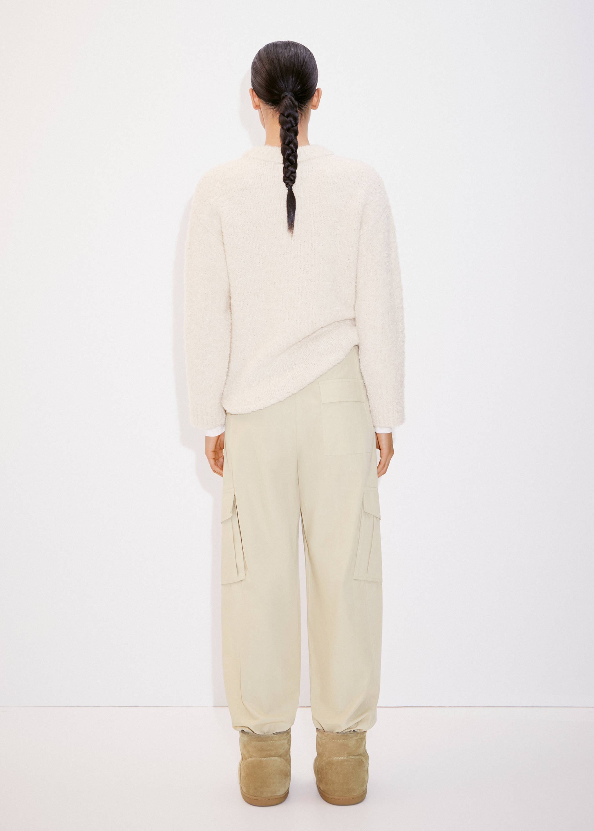 Calças cargo algodão - Verso do artigo