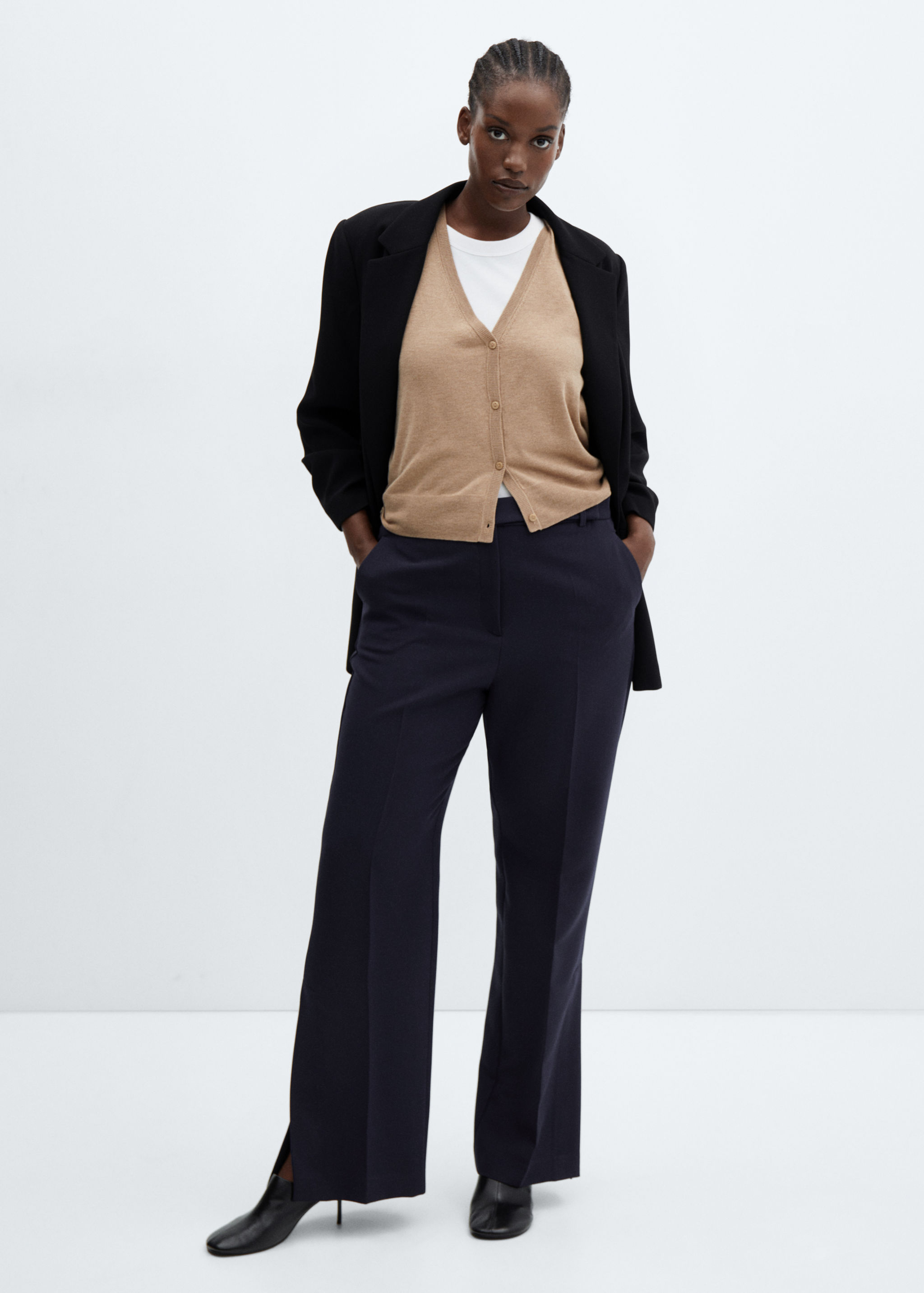 Straight trousers with openings - Details of the article 3