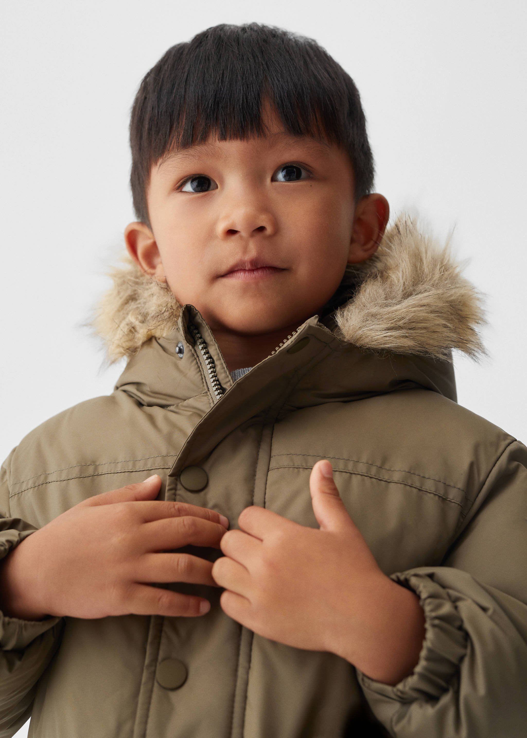 Anorac embuatat caputxa pèl - Detall de l'article 1