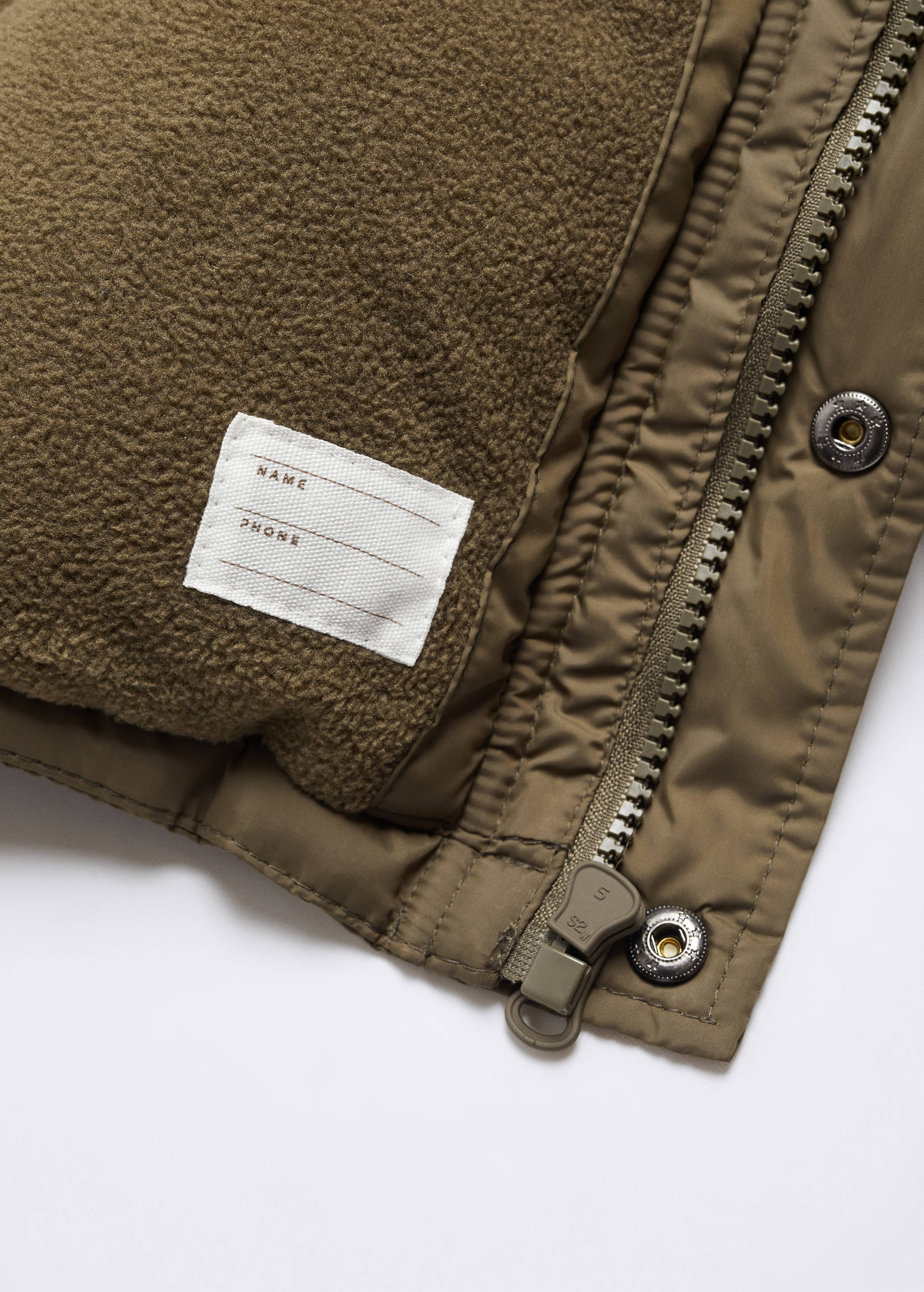 Anorac embuatat caputxa pèl - Detall de l'article 0