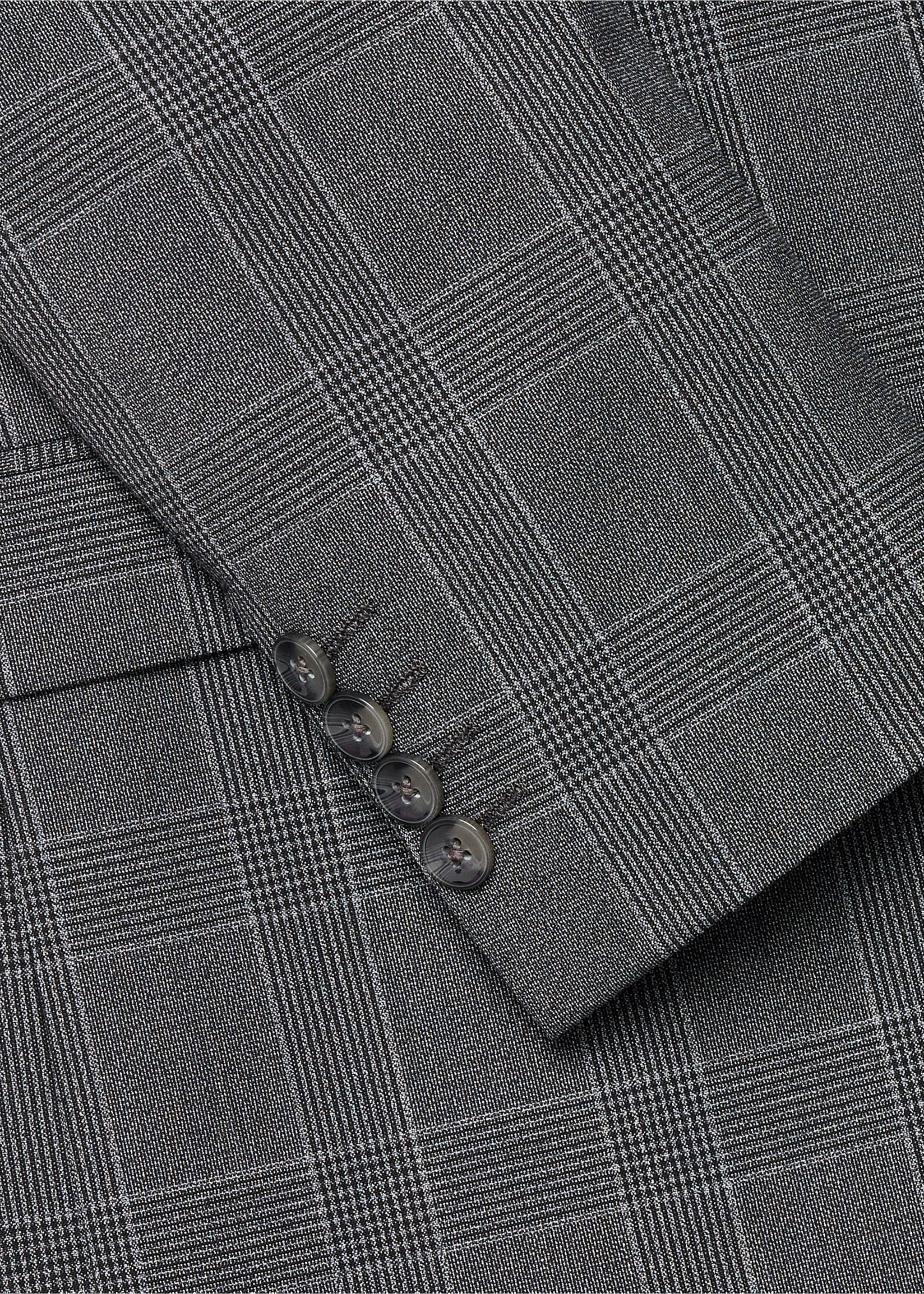 Super slim-fit check suit jacket - Details of the article 0, Medium Grey. Ref: 57014762-00.