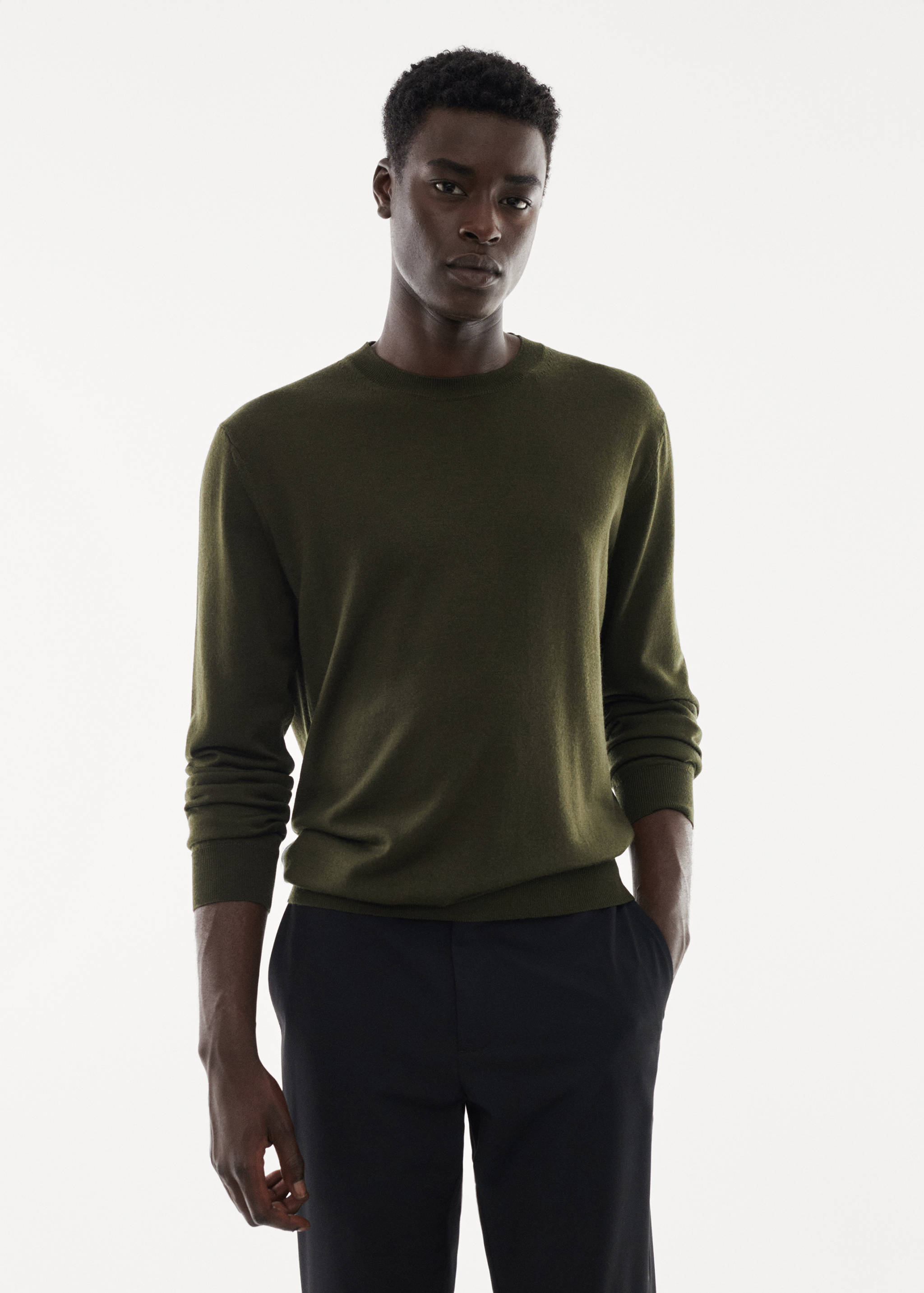 Waschbarer Pullover aus Merinowolle - Mittlere Ansicht