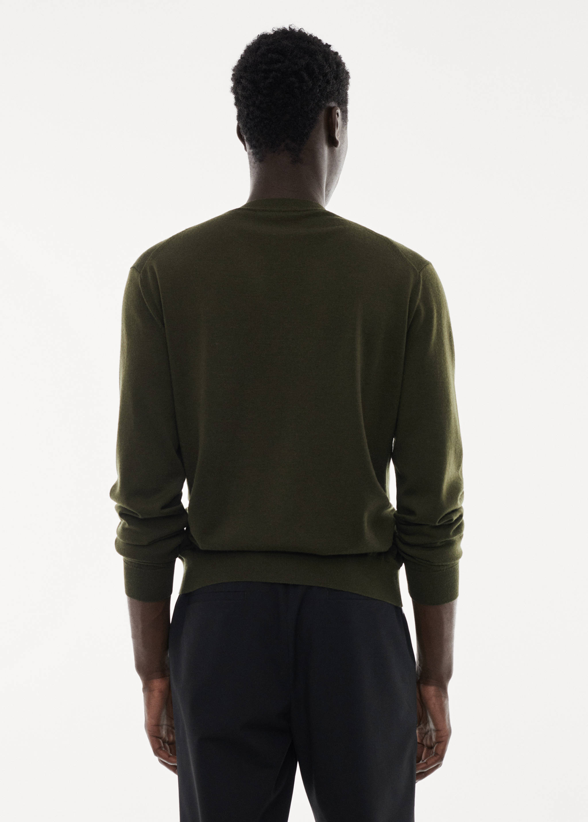 Waschbarer Pullover aus Merinowolle - Rückseite des Artikels