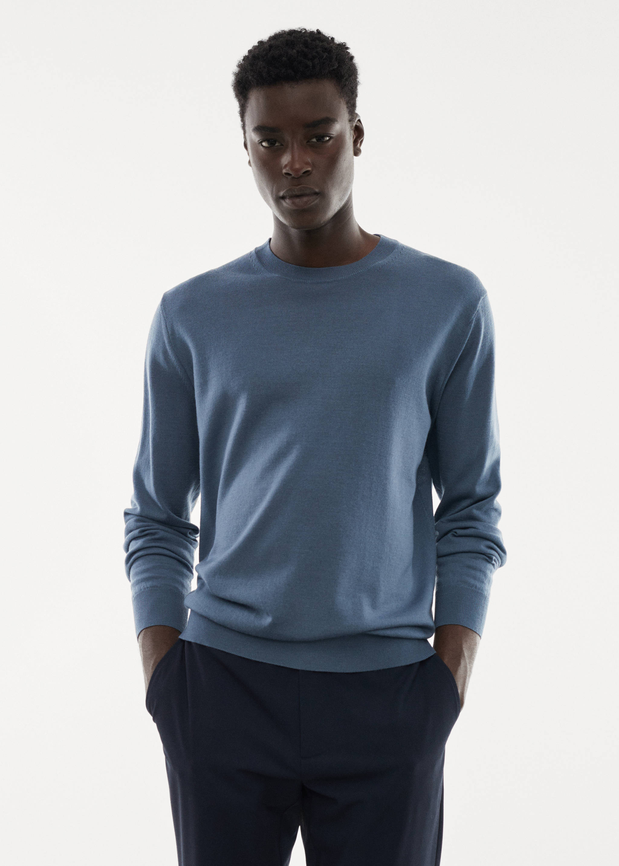 Waschbarer Pullover aus Merinowolle - Mittlere Ansicht