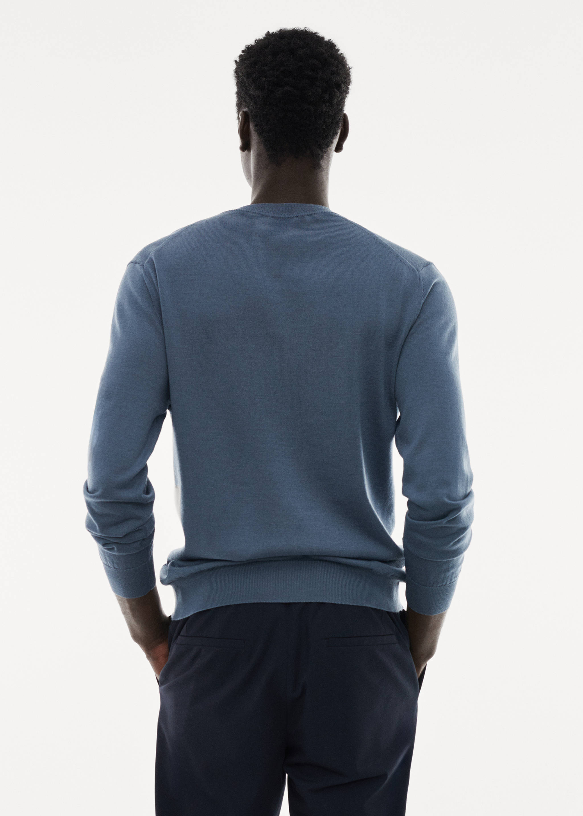 Waschbarer Pullover aus Merinowolle - Rückseite des Artikels