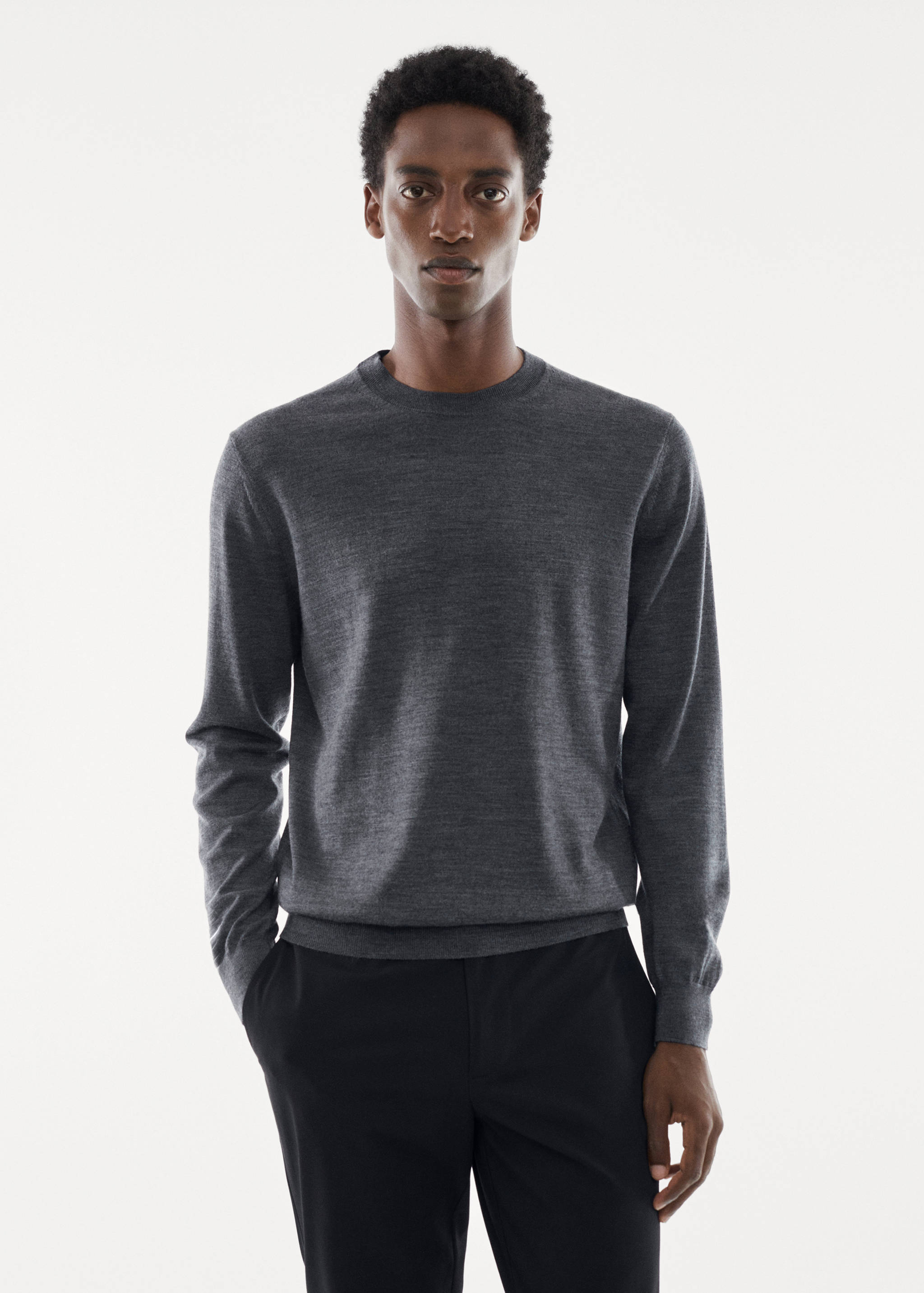 Waschbarer Pullover aus Merinowolle - Mittlere Ansicht